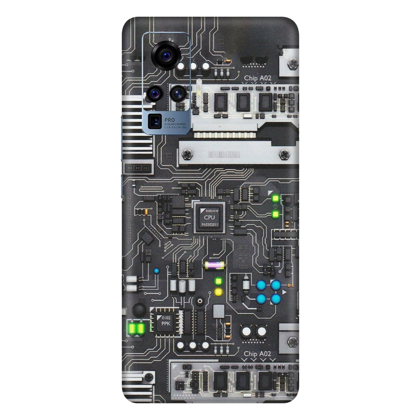 VIVO Z/V/X/T/U/S Series Phone Skins (All Models) - Motherboard Internals - Matte Finish (M-135) Vivo X50 Pro