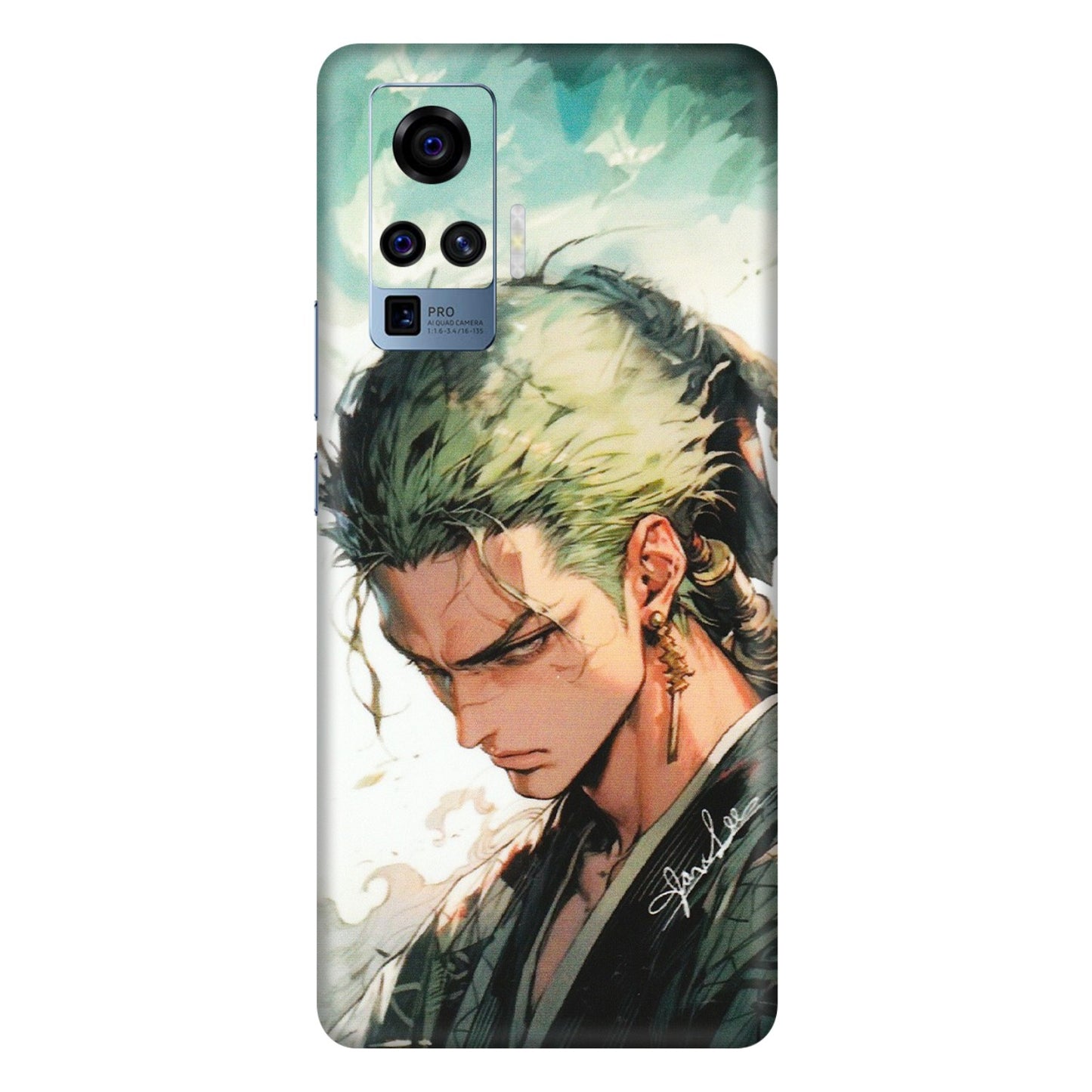 VIVO Z/V/X/T/U/S Series Phone Skins (All Models) - New Roronoa Zoro One Picece Anime - Matte Finish (M-140) Vivo X50 Pro