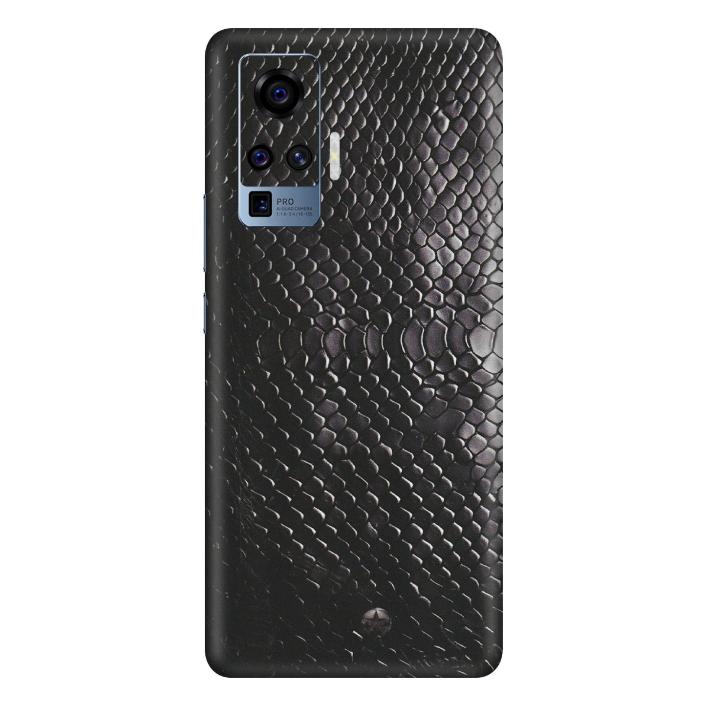 VIVO Z/V/X/T/U/S Series Phone Skins (All Models) - Black Snack Leather - Matte Finish (M-147) Vivo X50 Pro