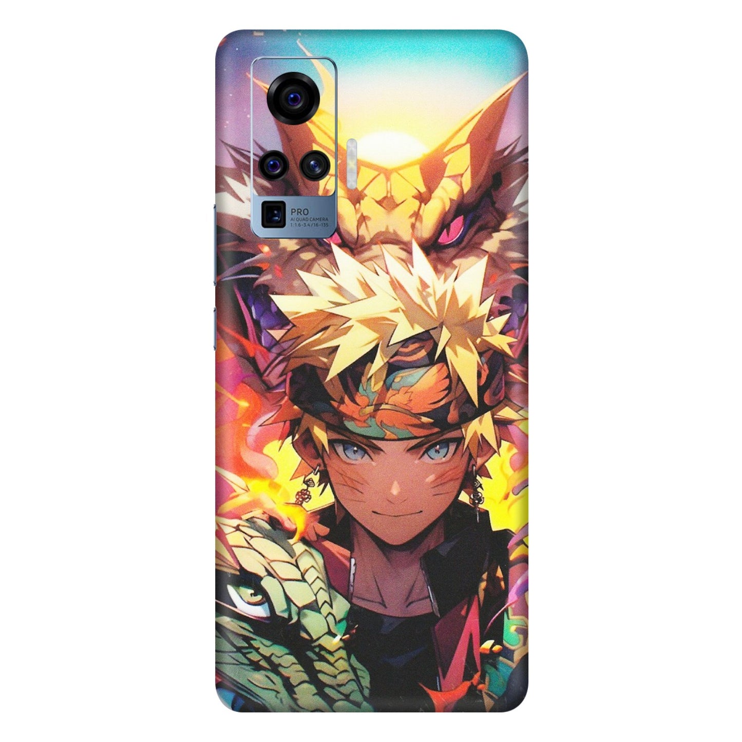 VIVO Z/V/X/T/U/S Series Phone Skins (All Models) - Angry Naruto Anime - Matte Finish (M-148) Vivo X50 Pro
