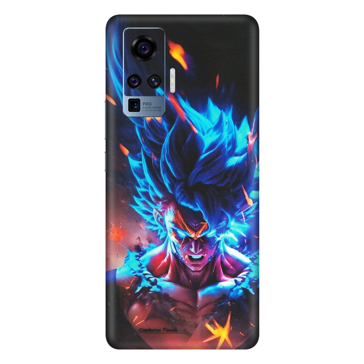 VIVO Z/V/X/T/U/S Series Phone Skins (All Models) - Angry Goku Dragon Ball Anime - Matte Finish (M-150) Vivo X50 Pro