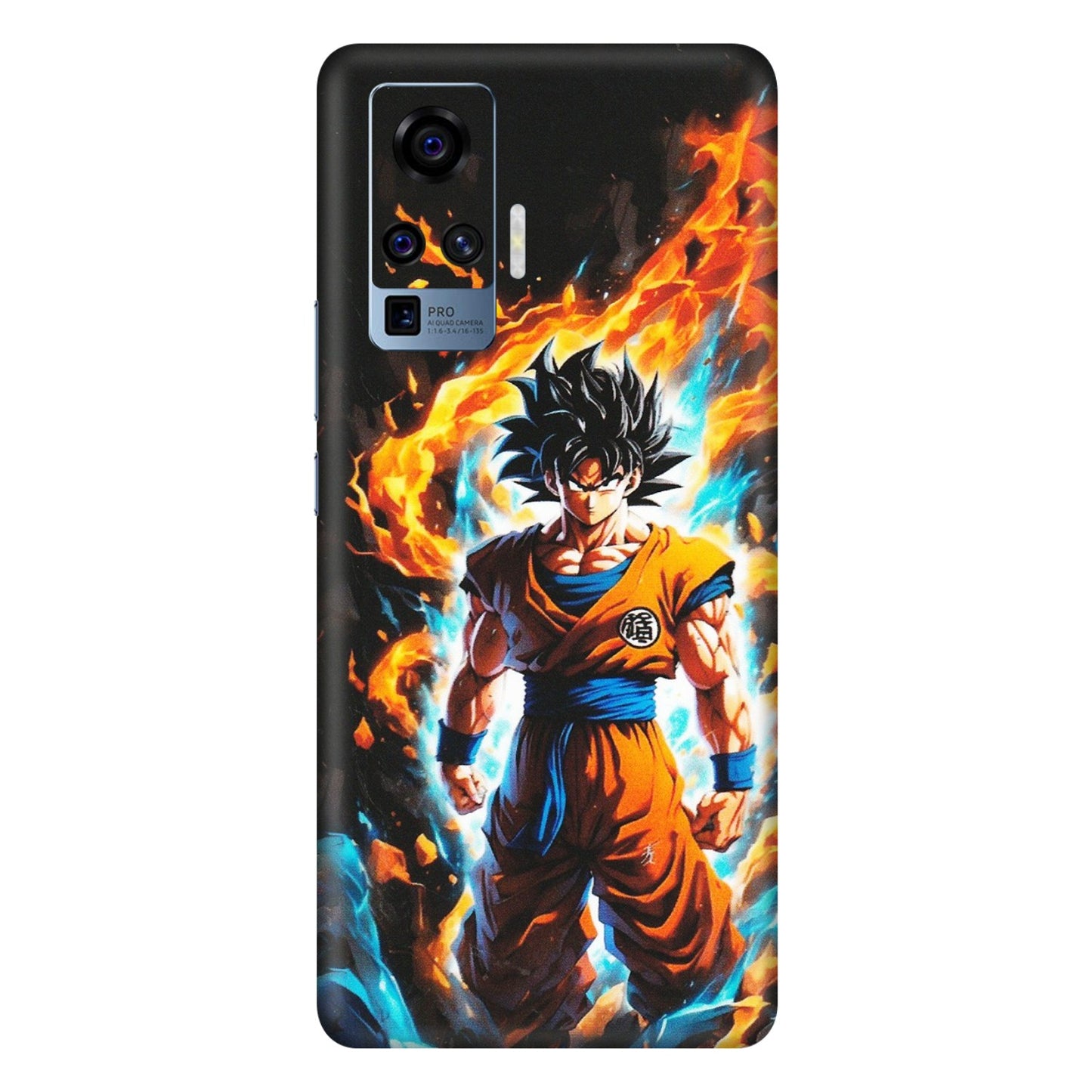VIVO Z/V/X/T/U/S Series Phone Skins (All Models) - Goku Transformation Anime - Matte Finish (M-159) Vivo X50 Pro