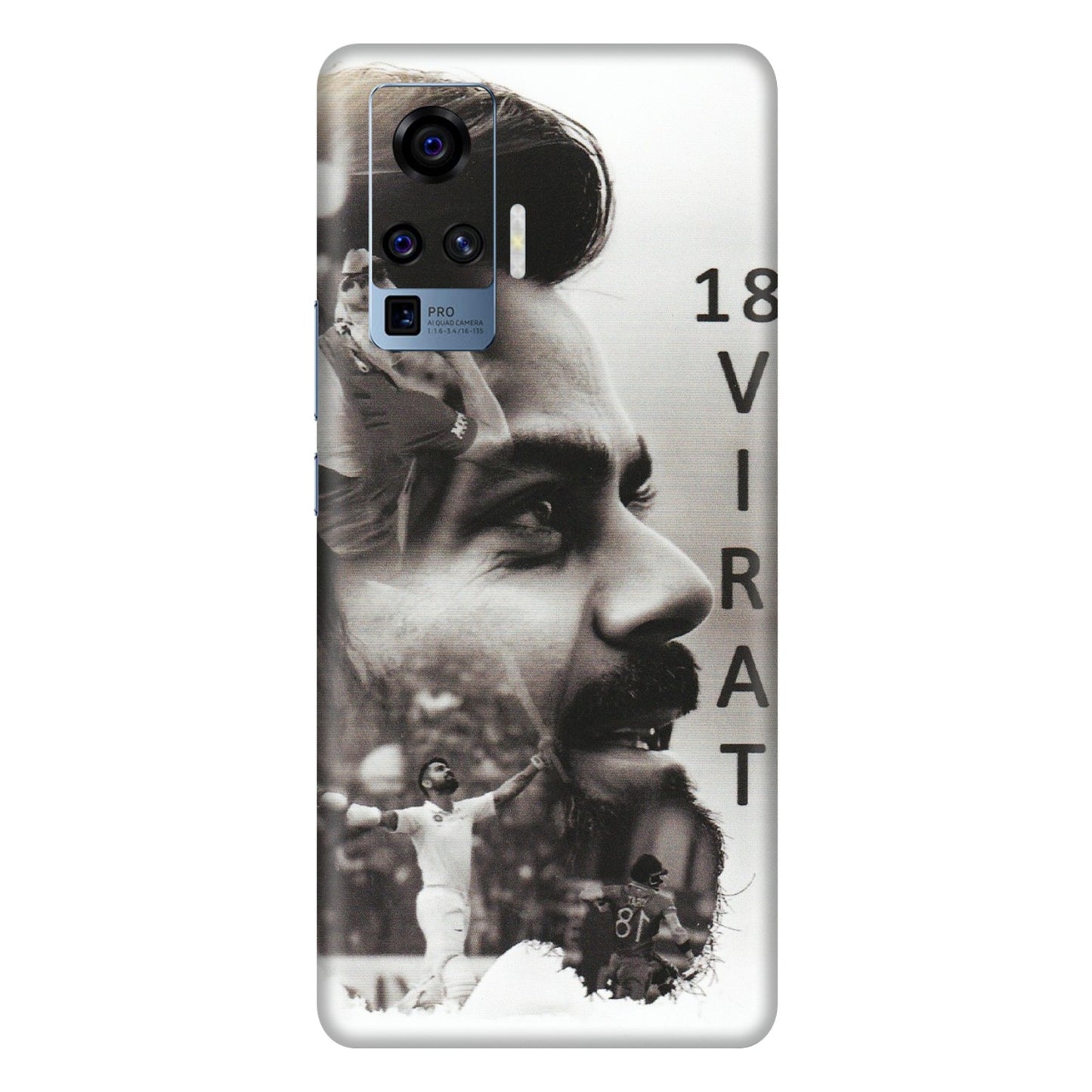 VIVO Z/V/X/T/U/S Series Phone Skins (All Models) - Virat Kohli Cricketer - Matte Finish (M-163) Vivo X50 Pro
