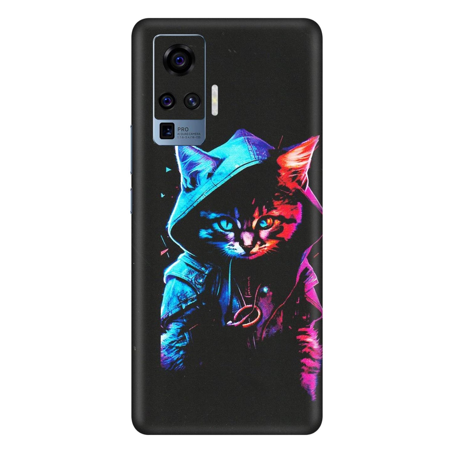 VIVO Z/V/X/T/U/S Series Phone Skins (All Models) - Cyberpunk Cat - Matte Finish (M-45) Vivo X50 Pro