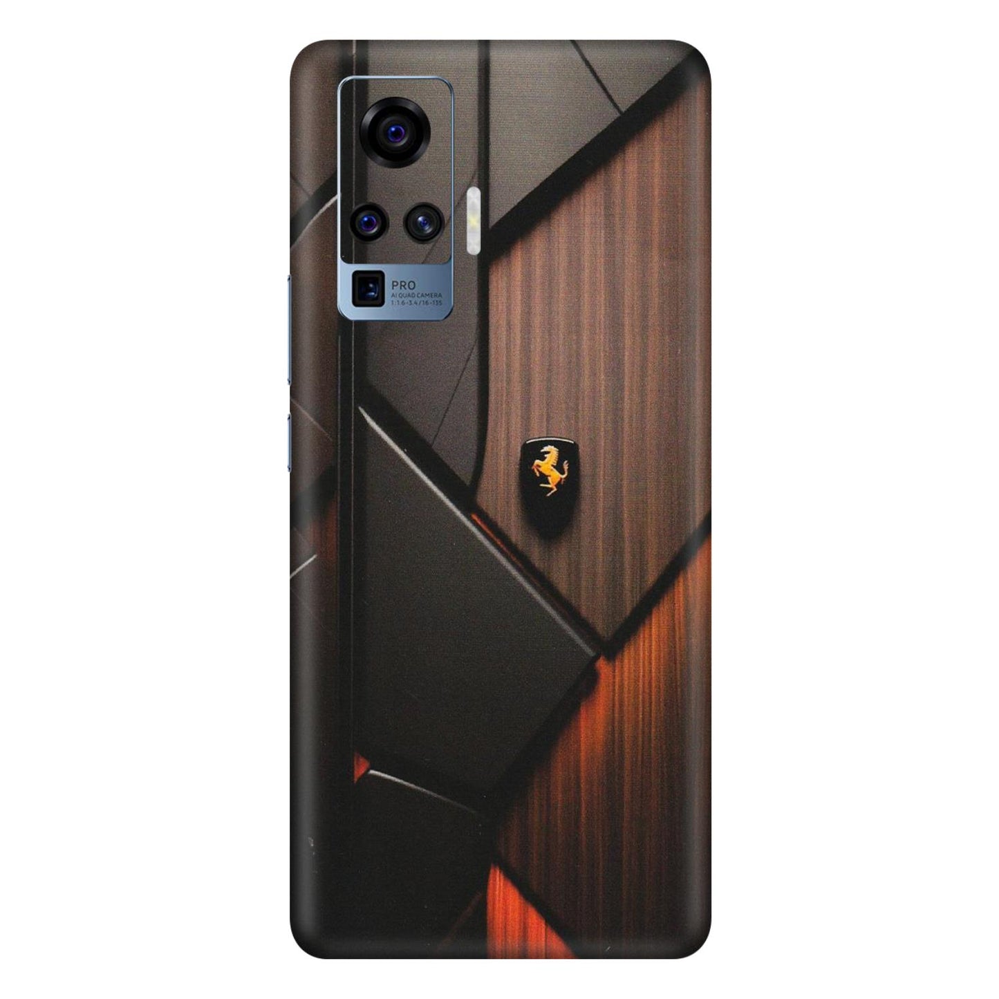 VIVO Z/V/X/T/U/S Series Phone Skins (All Models) - Lambo Beauty Wood Pattern Sober - Matte Finish (M-51) Vivo X50 Pro