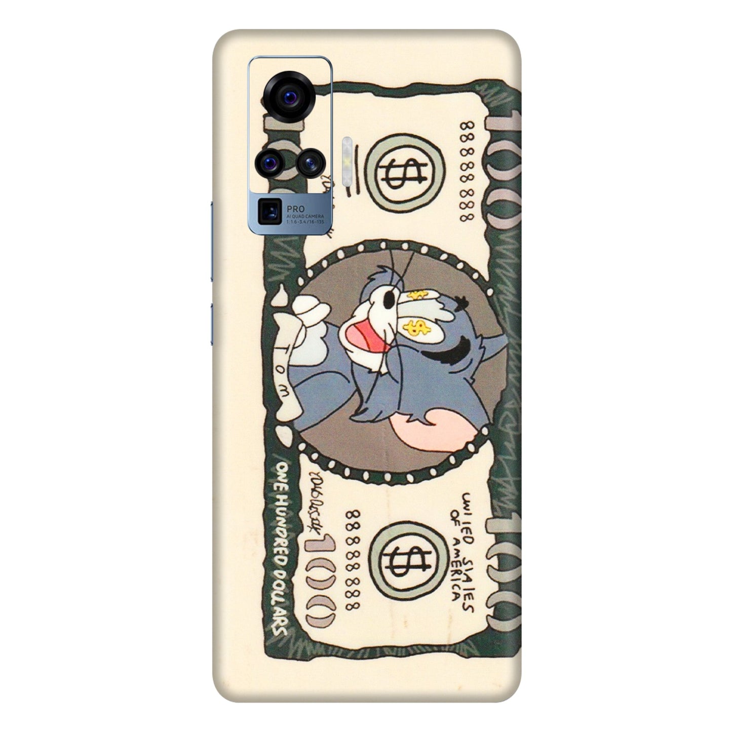 VIVO Z/V/X/T/U/S Series Phone Skins (All Models) - One Hundred Dollar Tom - Transparent Finish (T-16) Vivo X50 Pro