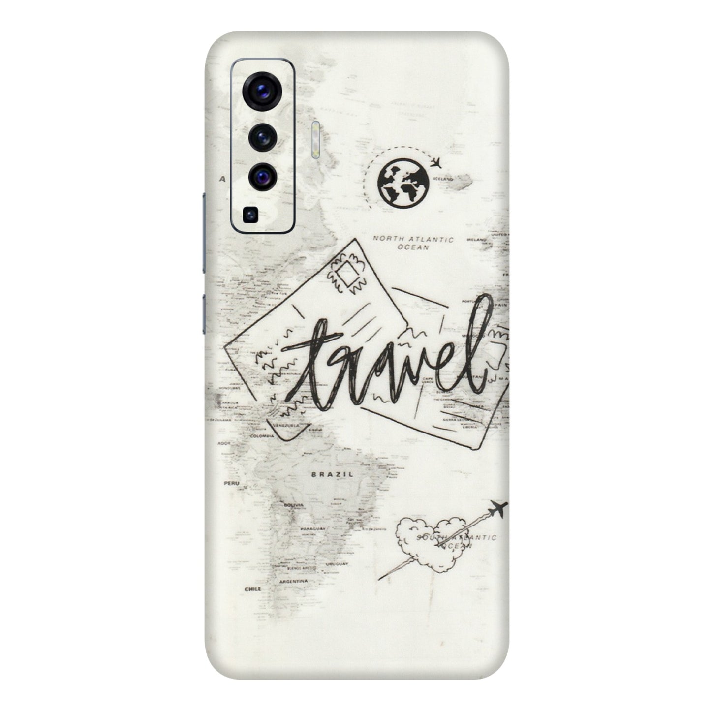 VIVO Z/V/X/T/U/S Series Phone Skins (All Models) - Travel Ticket - Transparent Finish (T-06) Vivo X50
