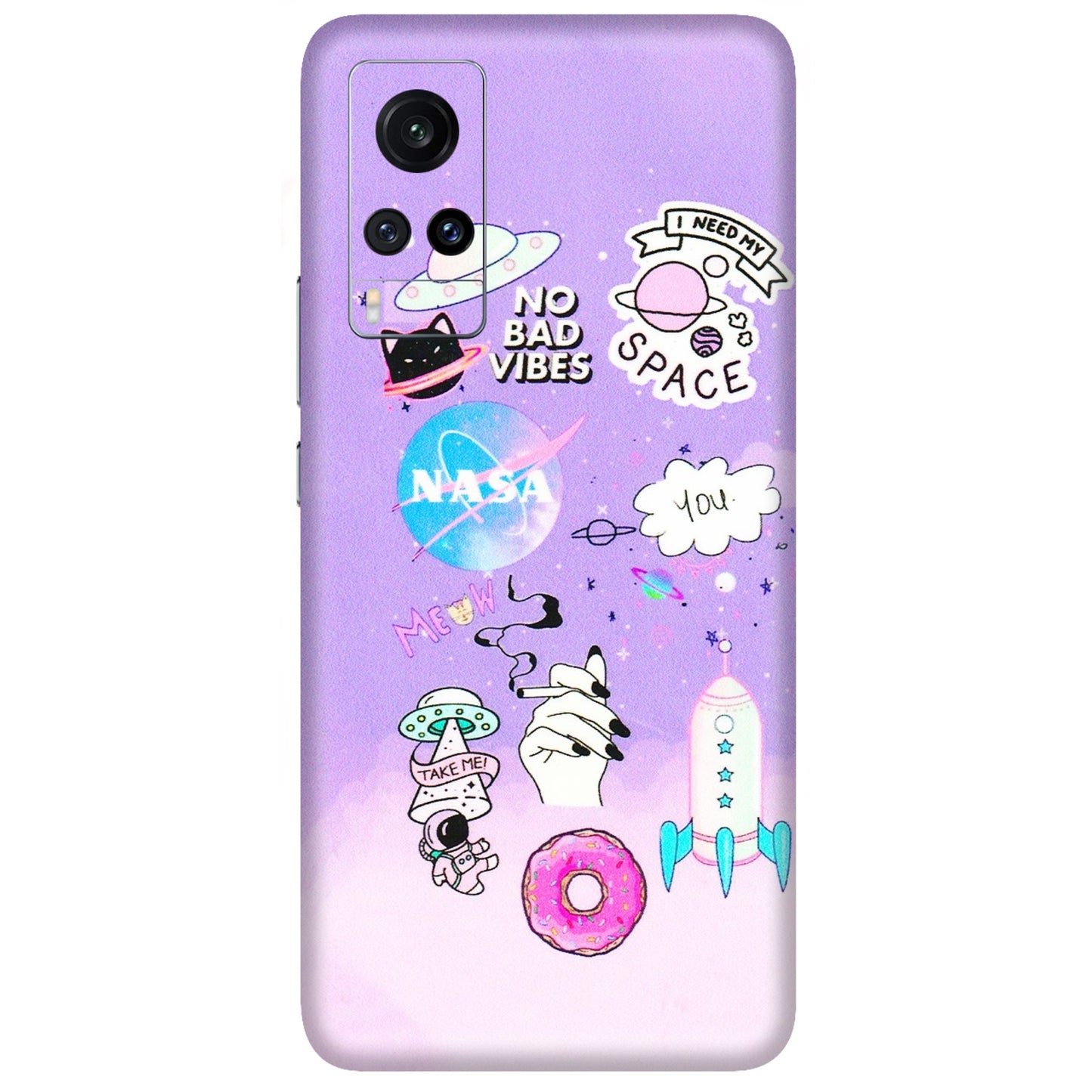 VIVO Z/V/X/T/U/S Series Phone Skins (All Models) - I Need My Nasa Skin - 3D Embossed Finish (L-149) Vivo X60