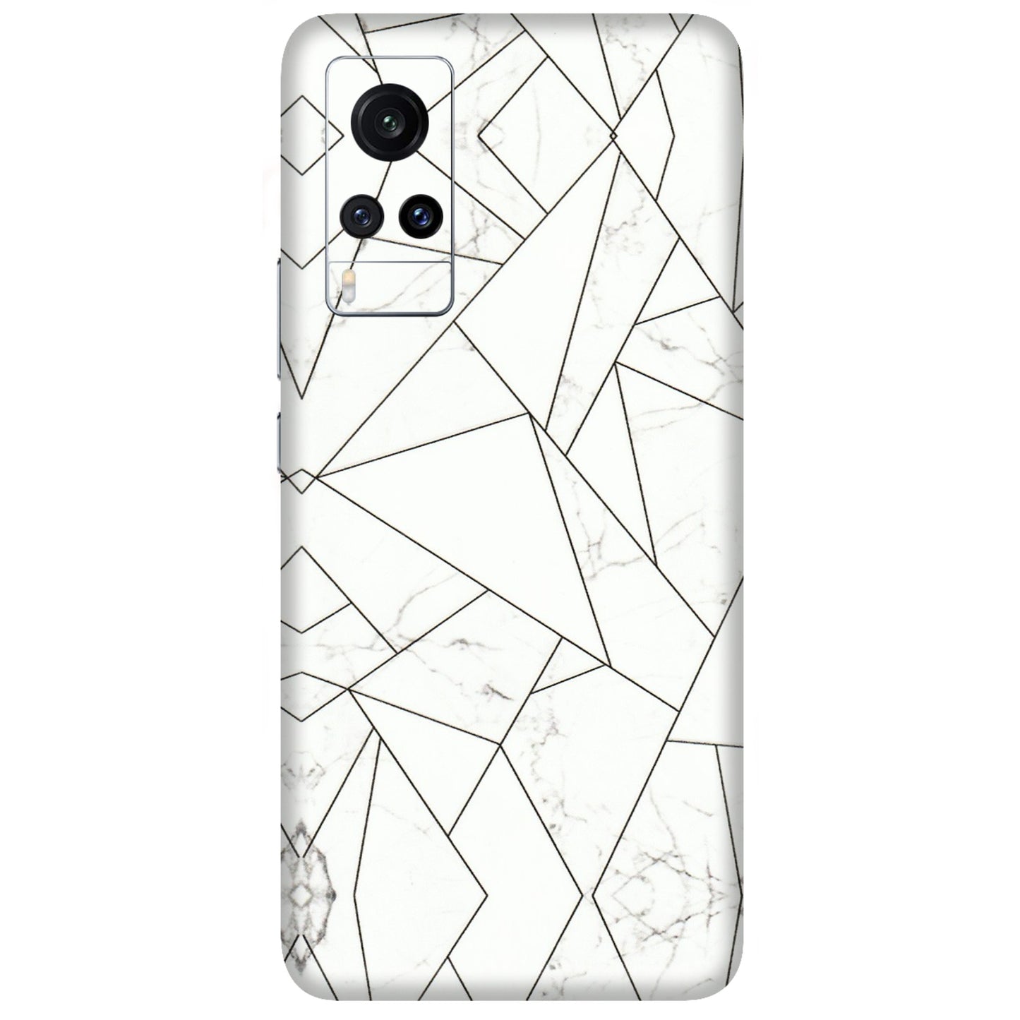 VIVO Z/V/X/T/U/S Series Phone Skins (All Models) - Luxury White Marble Effect - 3D Embossed Finish (L-168) Vivo X60