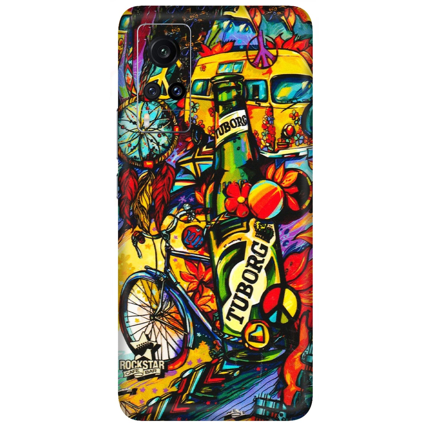 VIVO Z/V/X/T/U/S Series Phone Skins (All Models) - Cool Beer Bottle - 3D Embossed Finish (L-193) Vivo X60
