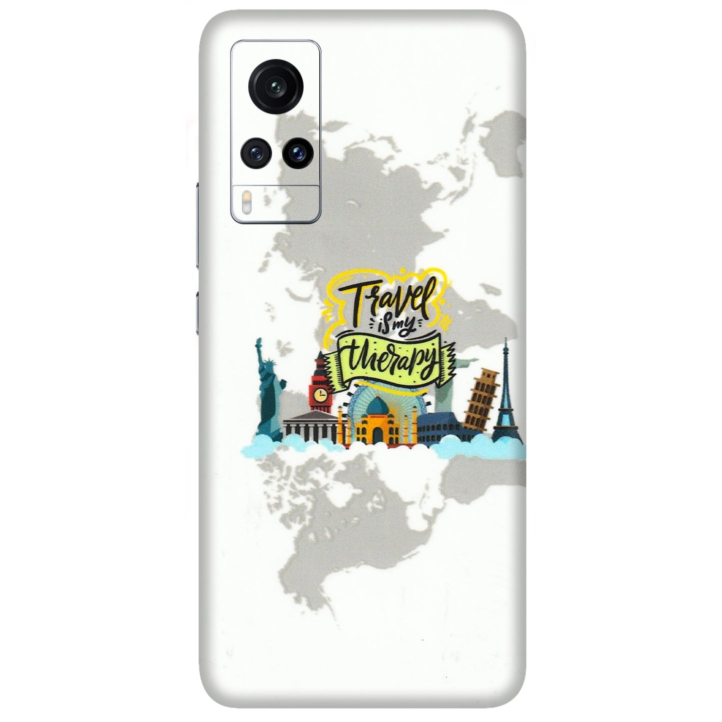 VIVO Z/V/X/T/U/S Series Phone Skins (All Models) - Travel Therapy - 3D Embossed Finish (L-199) Vivo X60