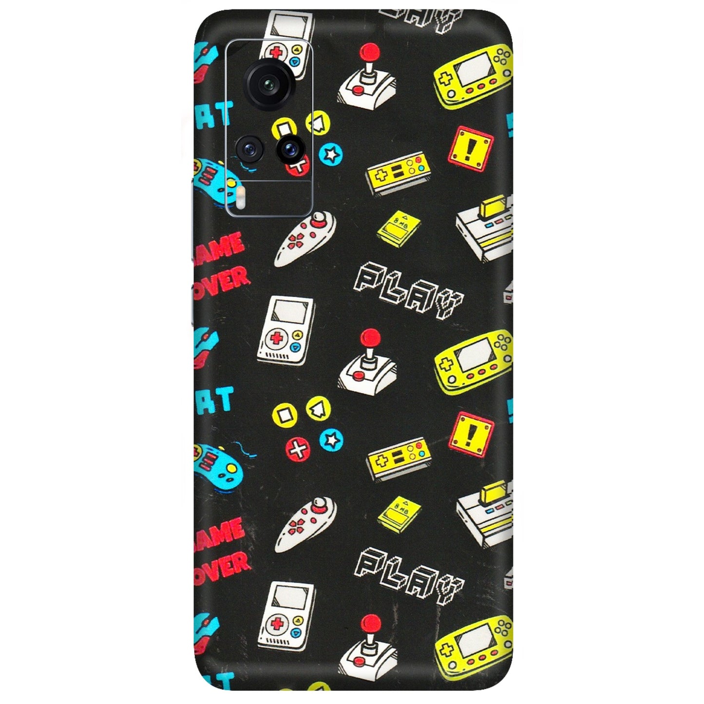 VIVO Z/V/X/T/U/S Series Phone Skins (All Models) - Gaming Doodles - 3D Embossed Finish (L-224) Vivo X60