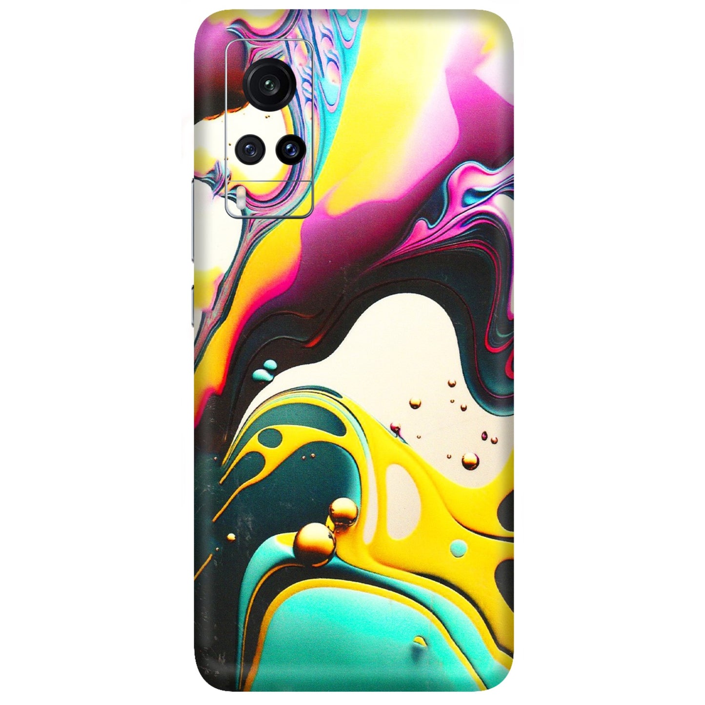 VIVO Z/V/X/T/U/S Series Phone Skins (All Models) - Multicolor Abstract pattern - 3D Embossed Finish (L-254) Vivo X60