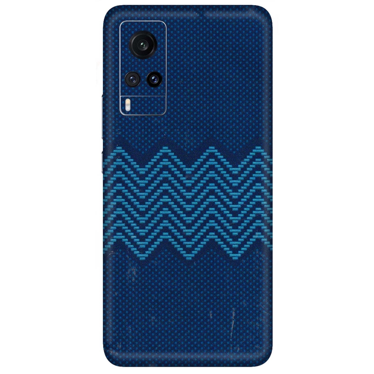 VIVO Z/V/X/T/U/S Series Phone Skins (All Models) - Blue Sober Waves - 3D Embossed Finish (L-306) Vivo X60