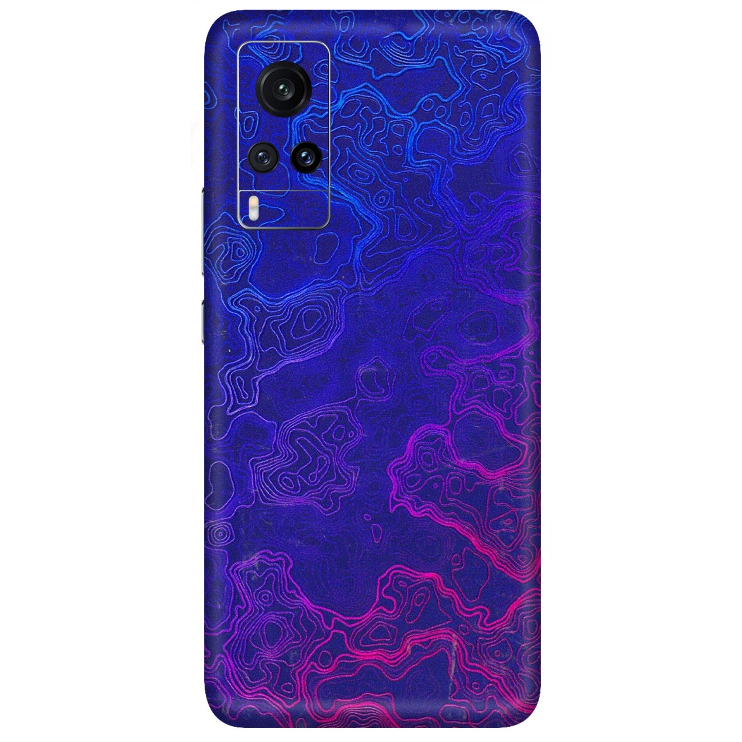 VIVO Z/V/X/T/U/S Series Phone Skins (All Models) - Purple Ripples Swirl - 3D Embossed Finish (L-314) Vivo X60
