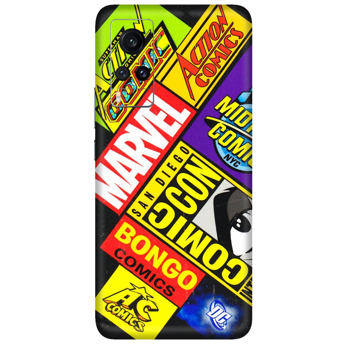 VIVO Z/V/X/T/U/S Series Phone Skins (All Models) - Bongo Comic Con - 3D Embossed Finish (L-325) Vivo X60