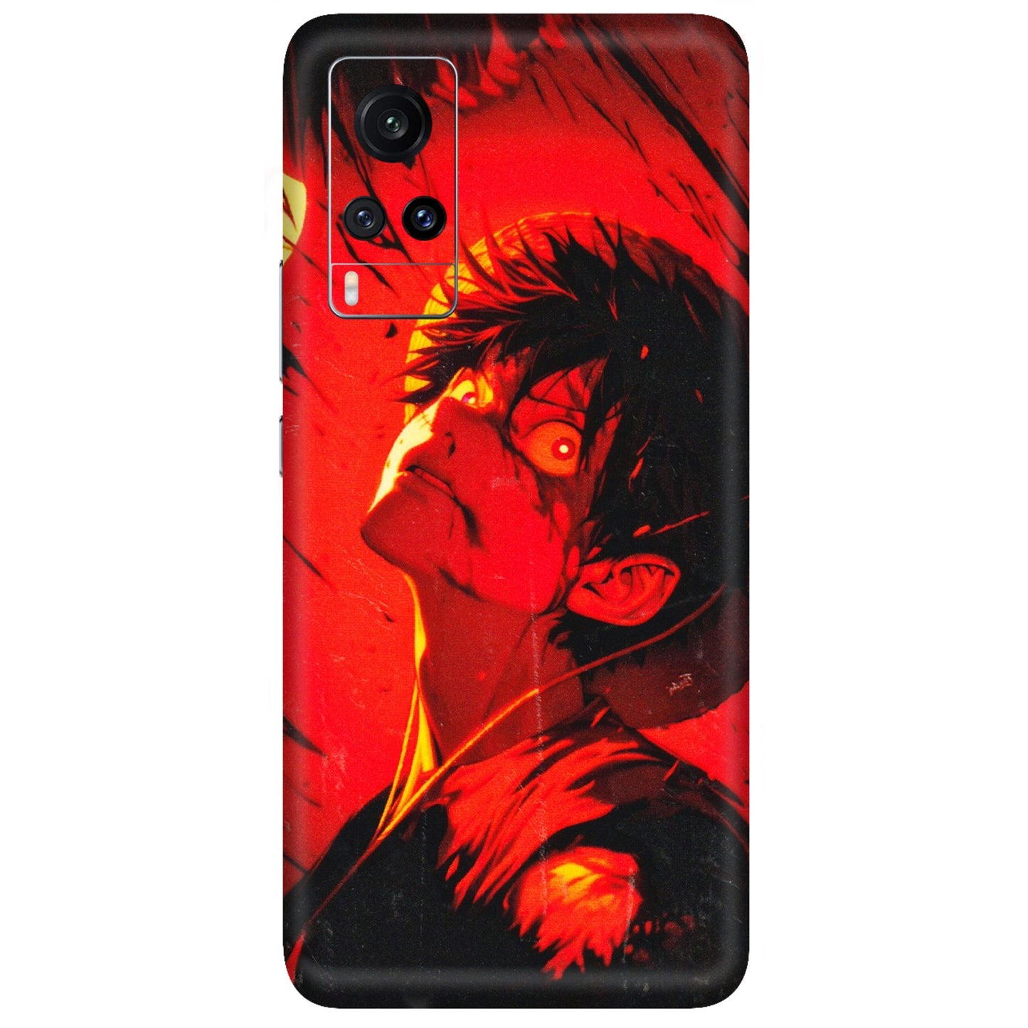 VIVO Z/V/X/T/U/S Series Phone Skins (All Models) - D.Luffy Power Up One Piece Anime - 3D Embossed Finish (L-326) Vivo X60