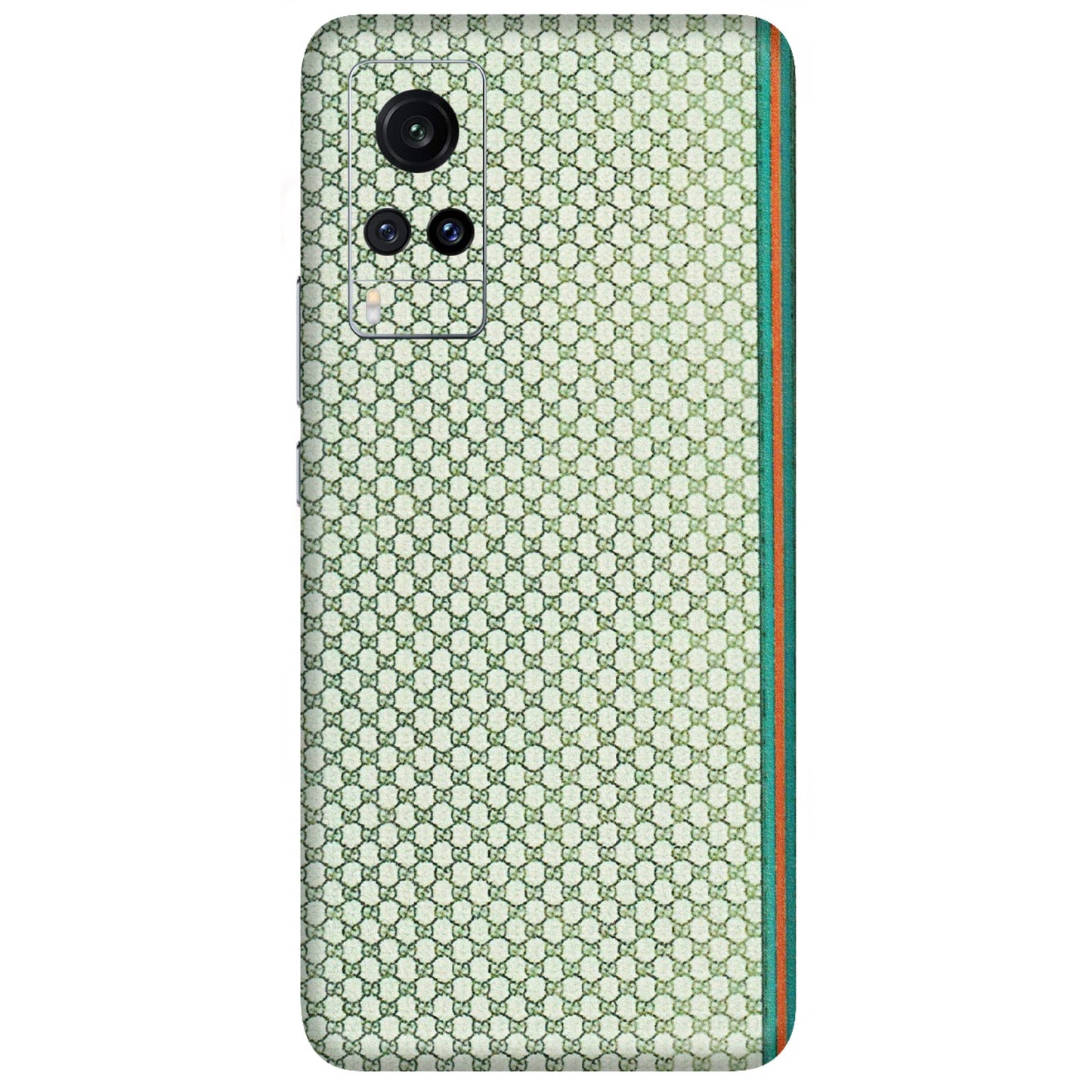 VIVO Z/V/X/T/U/S Series Phone Skins (All Models) - Gucci Fabric Pattern - 3D Embossed Finish (L-73) Vivo X60