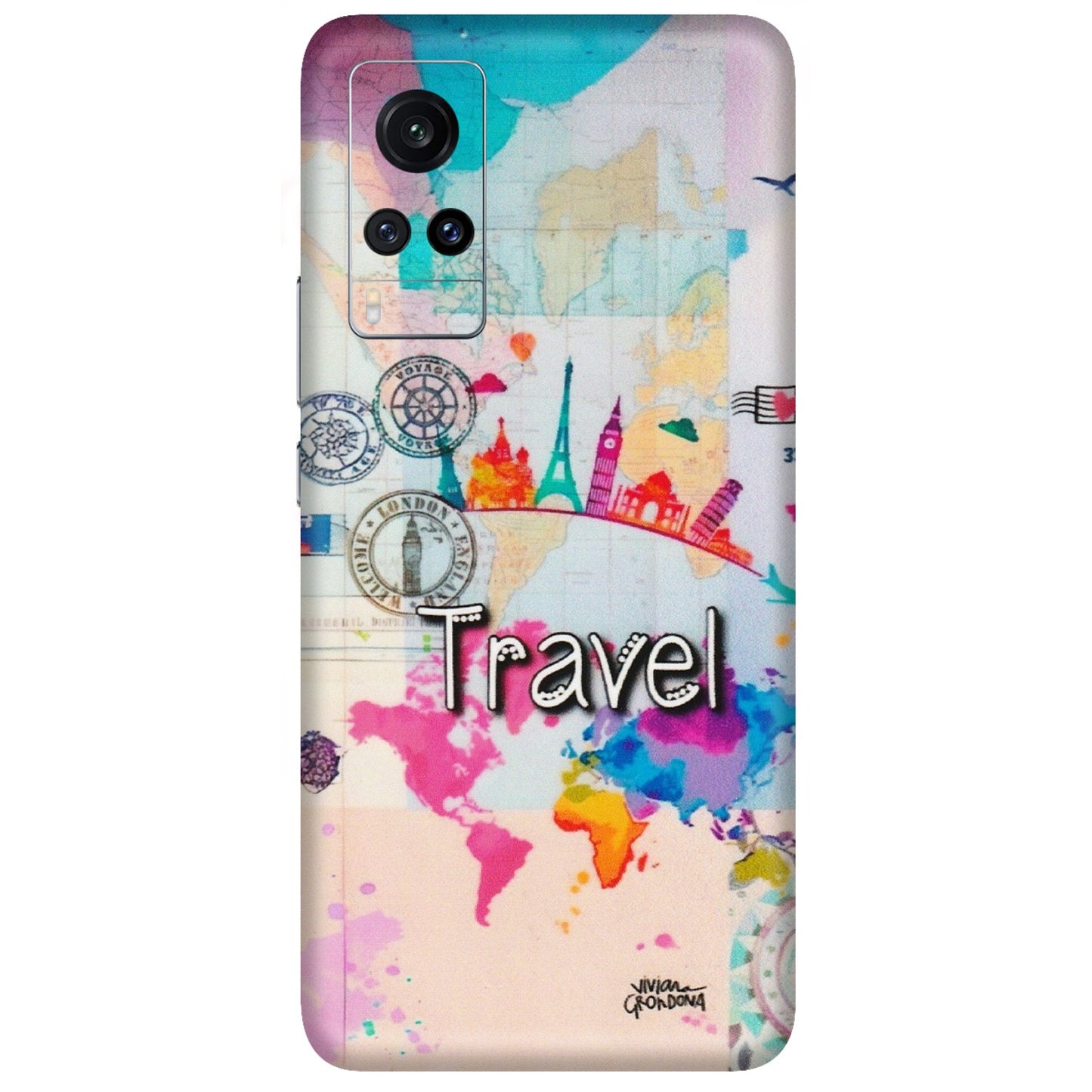 VIVO Z/V/X/T/U/S Series Phone Skins (All Models) - Travel The Wonders - Matte Finish (M-108) Vivo X60