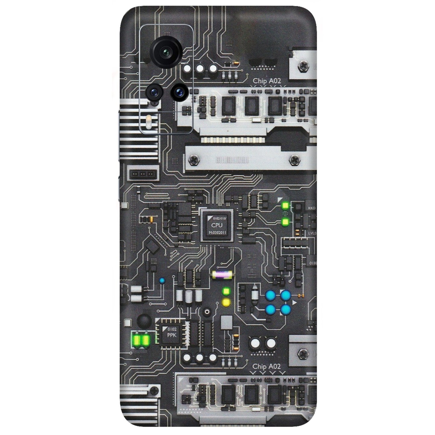 VIVO Z/V/X/T/U/S Series Phone Skins (All Models) - Motherboard Internals - Matte Finish (M-135) Vivo X60