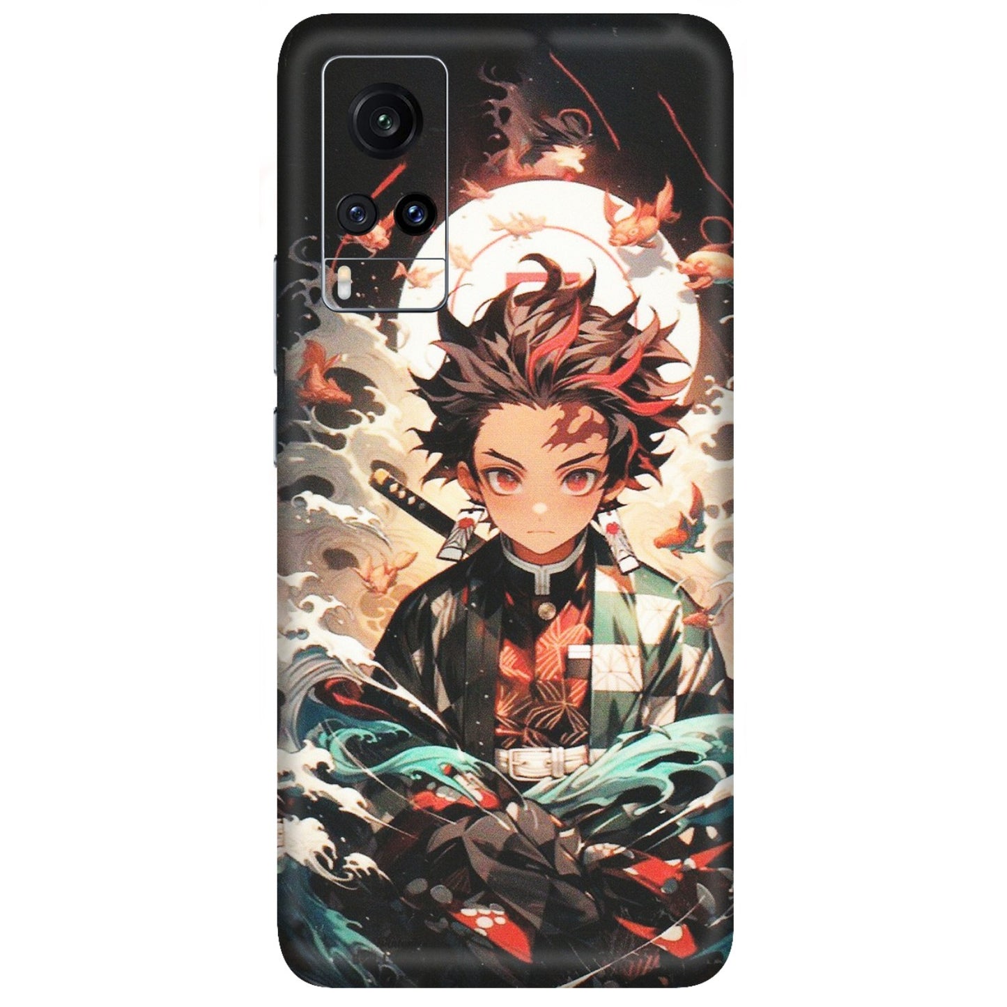 VIVO Z/V/X/T/U/S Series Phone Skins (All Models) - Tanjiro Demon Slayer Anime - Matte Finish (M-158) Vivo X60