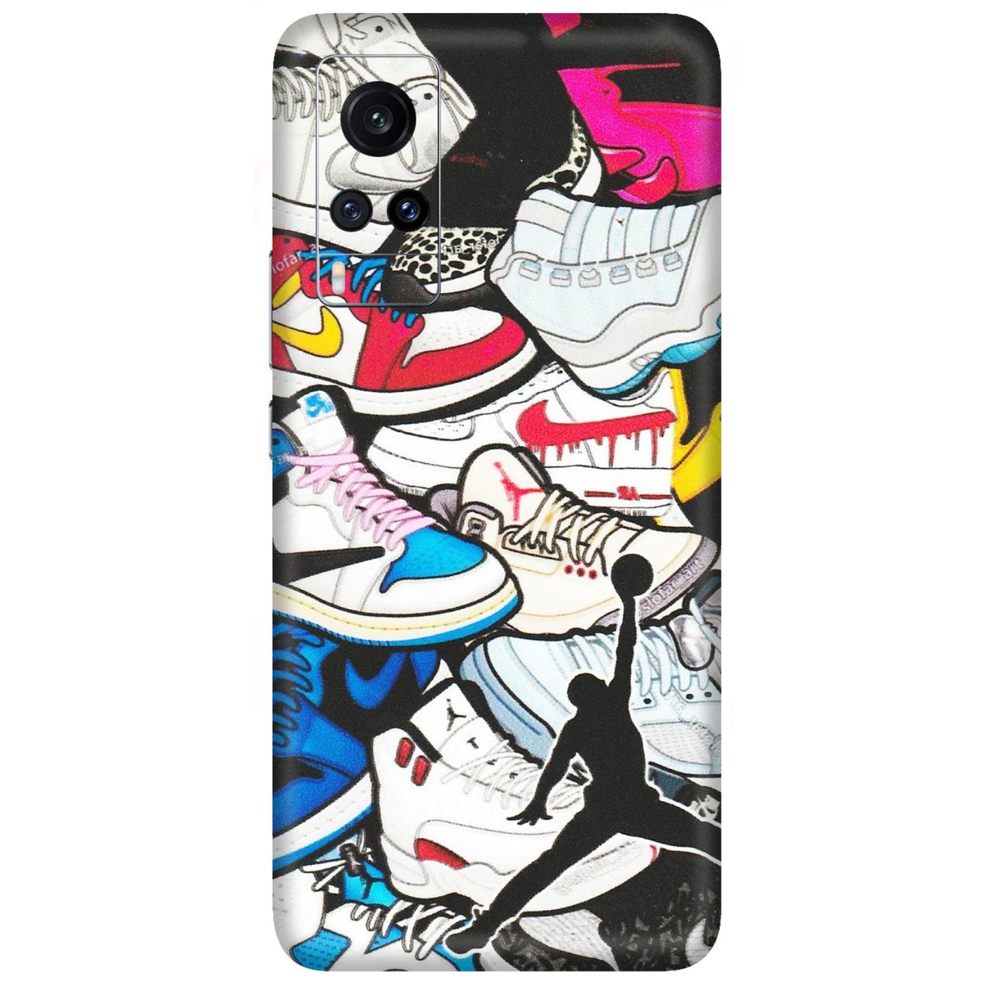 VIVO Z/V/X/T/U/S Series Phone Skins (All Models) - Jordan Sneakers Fan - Matte Finish (M-80) Vivo X60