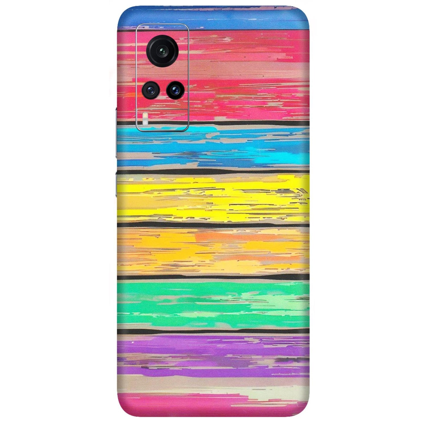 VIVO Z/V/X/T/U/S Series Phone Skins (All Models) - Multi Colour Wooden Wall - Matte Finish (M-96) Vivo X60