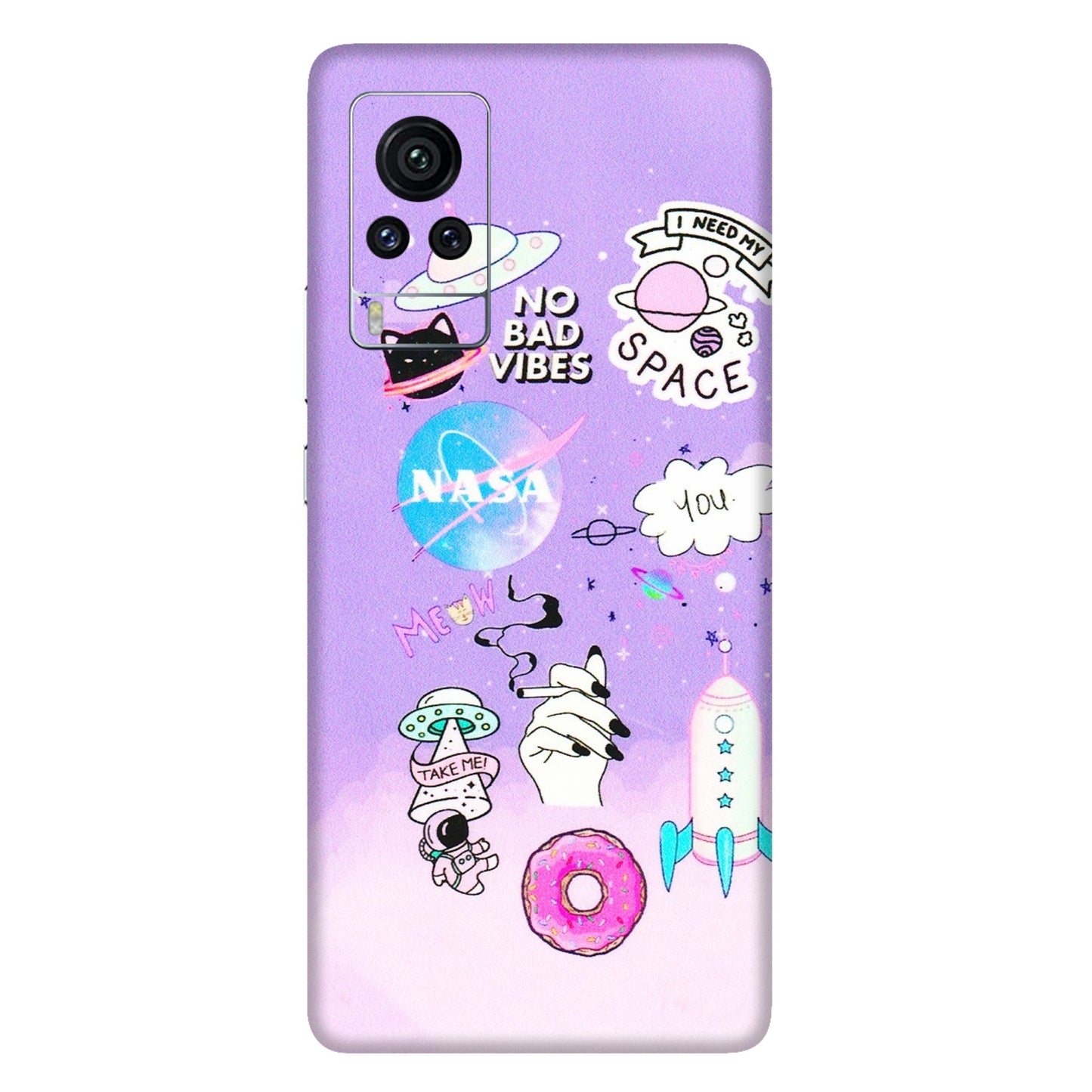 VIVO Z/V/X/T/U/S Series Phone Skins (All Models) - I Need My Nasa Skin - 3D Embossed Finish (L-149) Vivo X60 Pro