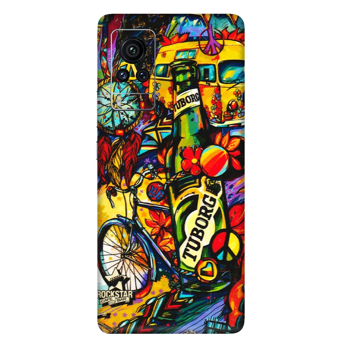 VIVO Z/V/X/T/U/S Series Phone Skins (All Models) - Cool Beer Bottle - 3D Embossed Finish (L-193) Vivo X60 Pro