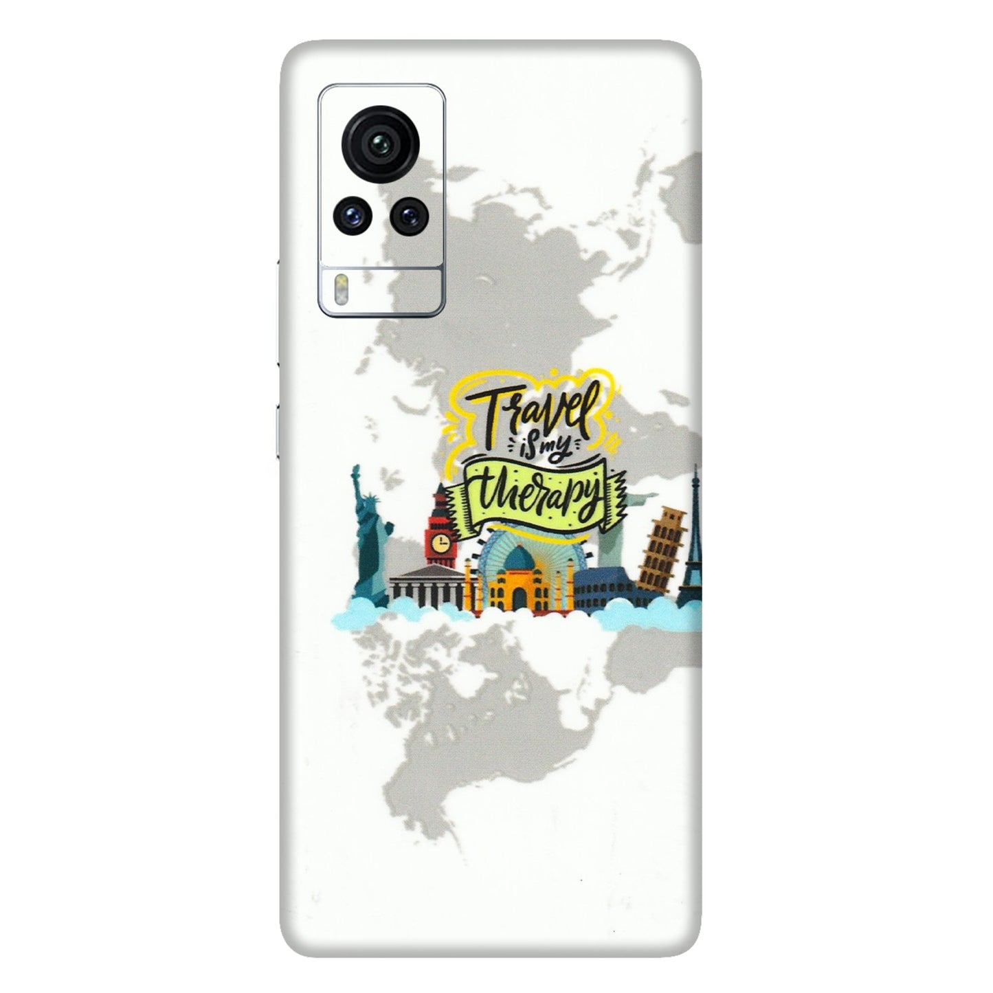 VIVO Z/V/X/T/U/S Series Phone Skins (All Models) - Travel Therapy - 3D Embossed Finish (L-199) Vivo X60 Pro