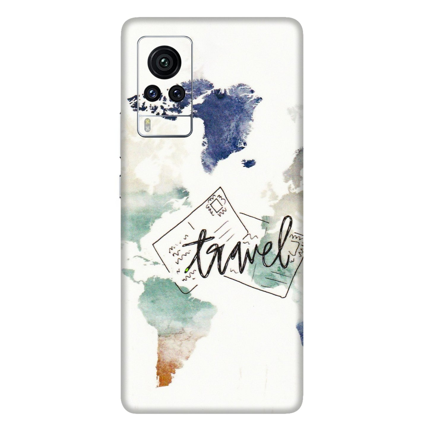 VIVO Z/V/X/T/U/S Series Phone Skins (All Models) - Travel The World - 3D Embossed Finish (L-232) Vivo X60 Pro