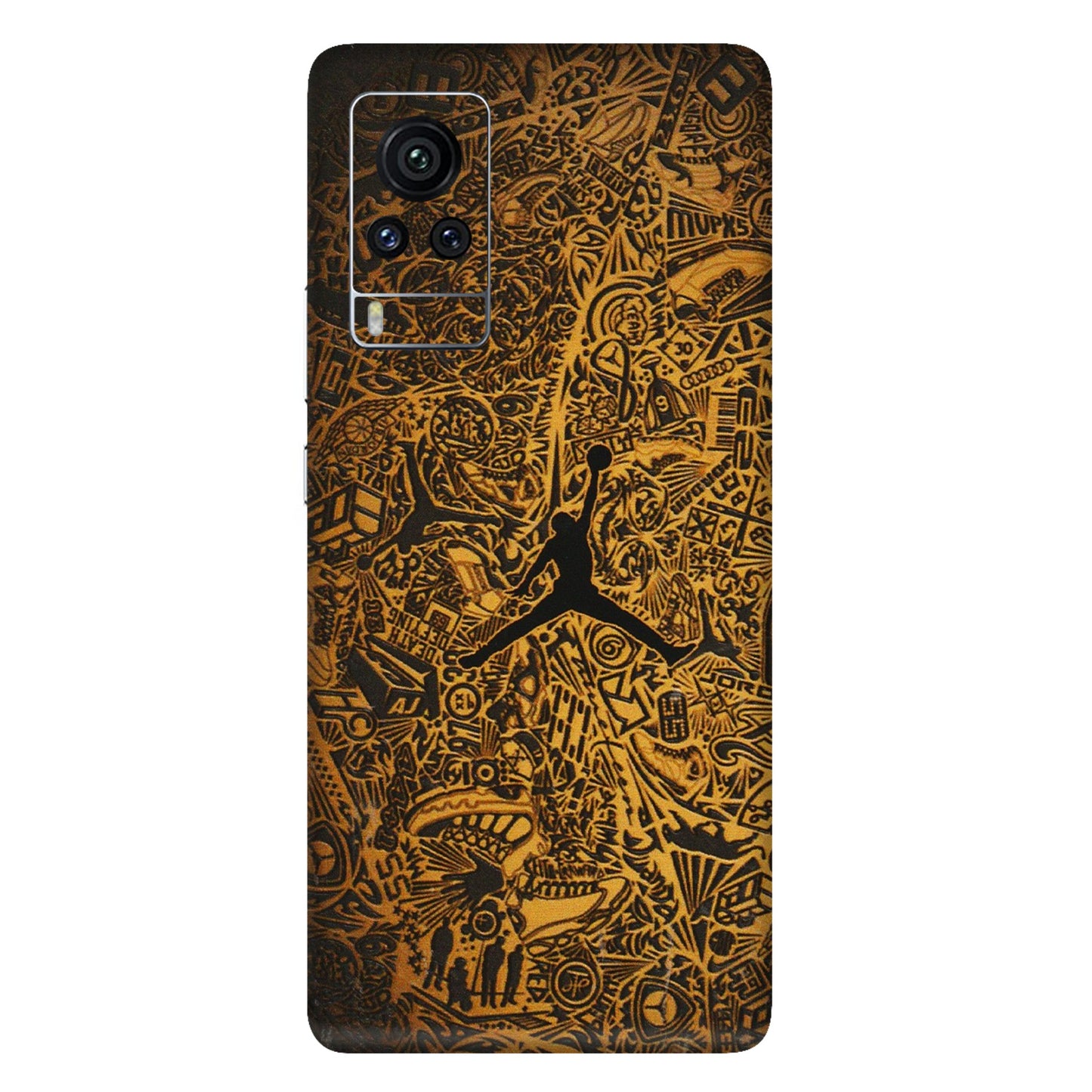 VIVO Z/V/X/T/U/S Series Phone Skins (All Models) - Premium Gold Basketball Player - 3D Embossed Finish (L-236) Vivo X60 Pro