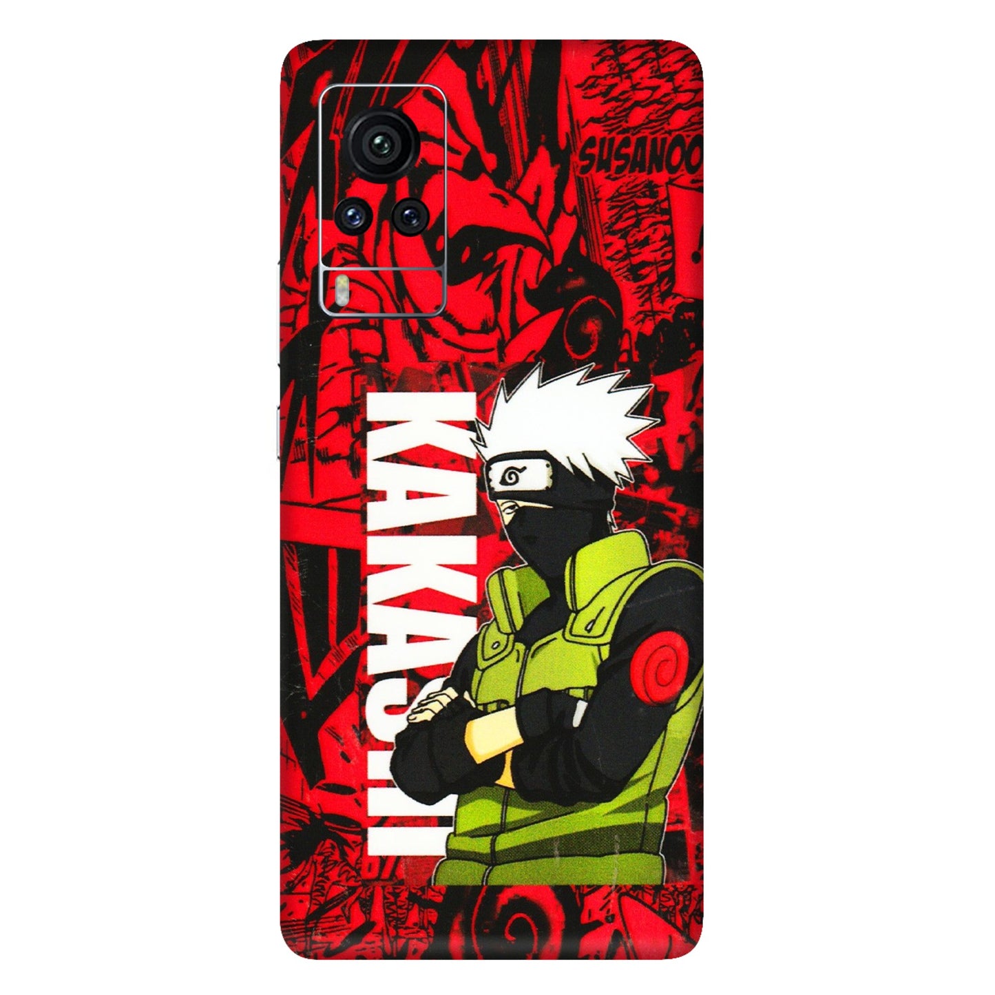 VIVO Z/V/X/T/U/S Series Phone Skins (All Models) - Kakashi Red Anime - 3D Embossed Finish (L-251) Vivo X60 Pro