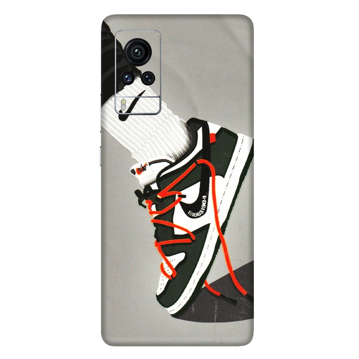 VIVO Z/V/X/T/U/S Series Phone Skins (All Models) - New Grey Sneaker - 3D Embossed Finish (L-261) Vivo X60 Pro