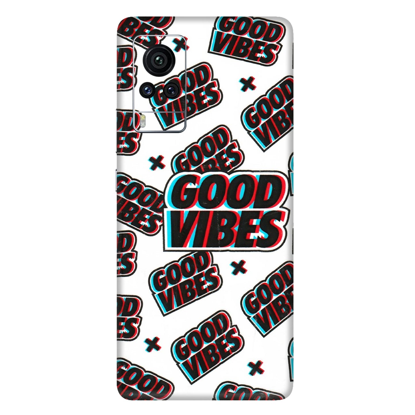 VIVO Z/V/X/T/U/S Series Phone Skins (All Models) - Good Vibes - 3D Embossed Finish (L-282) Vivo X60 Pro