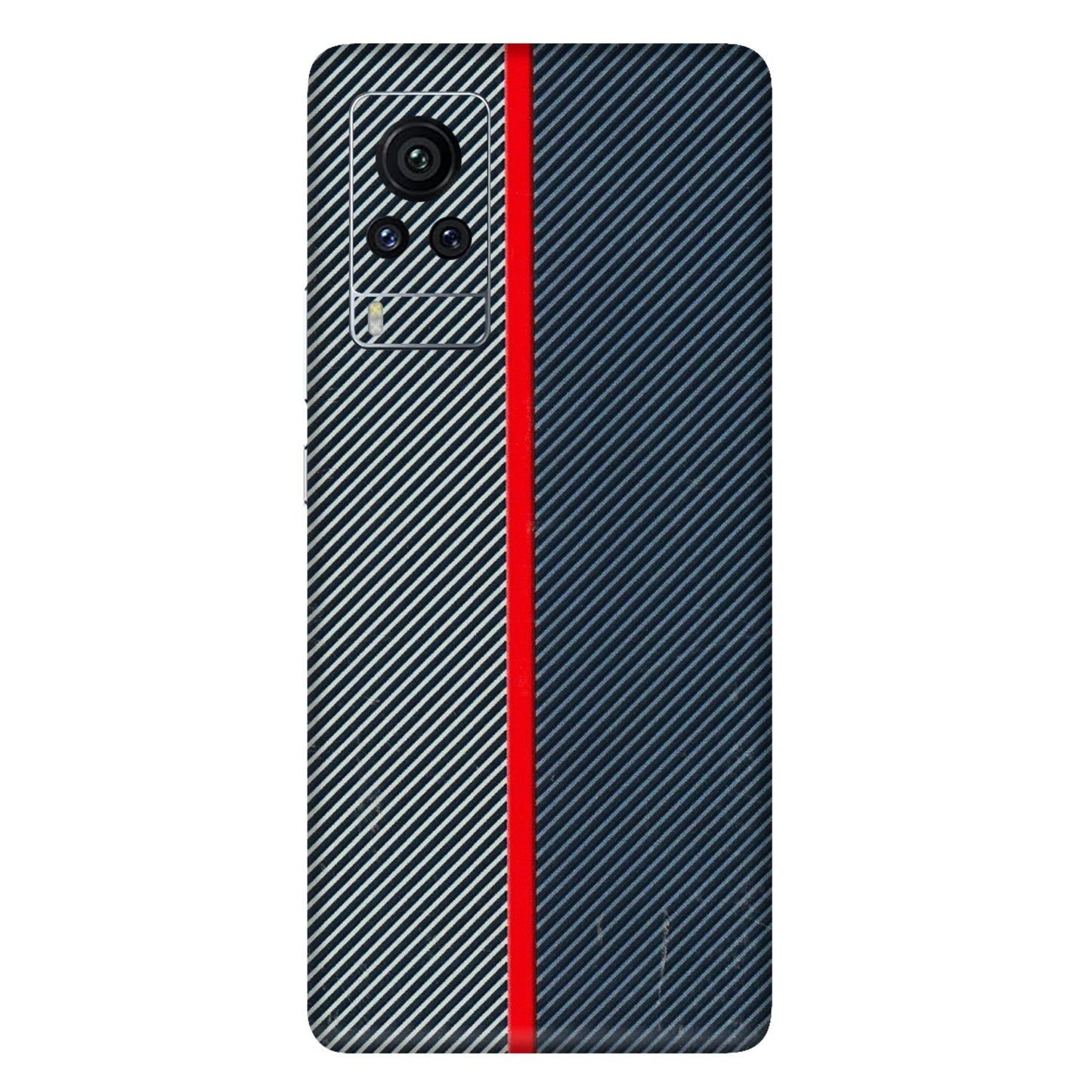 VIVO Z/V/X/T/U/S Series Phone Skins (All Models) - Blue Sober Lines - 3D Embossed Finish (L-305) Vivo X60 Pro