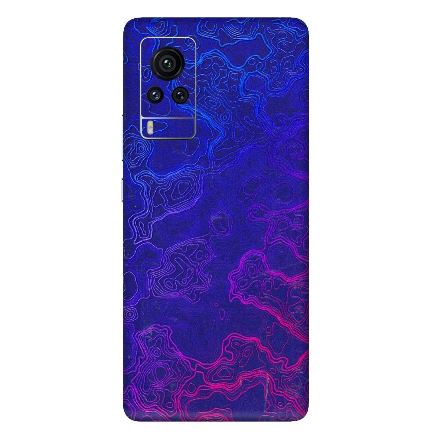 VIVO Z/V/X/T/U/S Series Phone Skins (All Models) - Purple Ripples Swirl - 3D Embossed Finish (L-314) Vivo X60 Pro