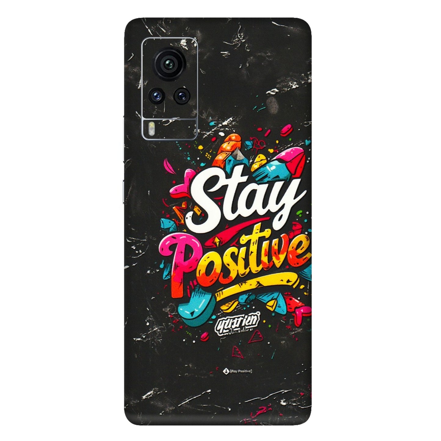 VIVO Z/V/X/T/U/S Series Phone Skins (All Models) - Stay Positive Black - 3D Embossed Finish (L-31) Vivo X60 Pro