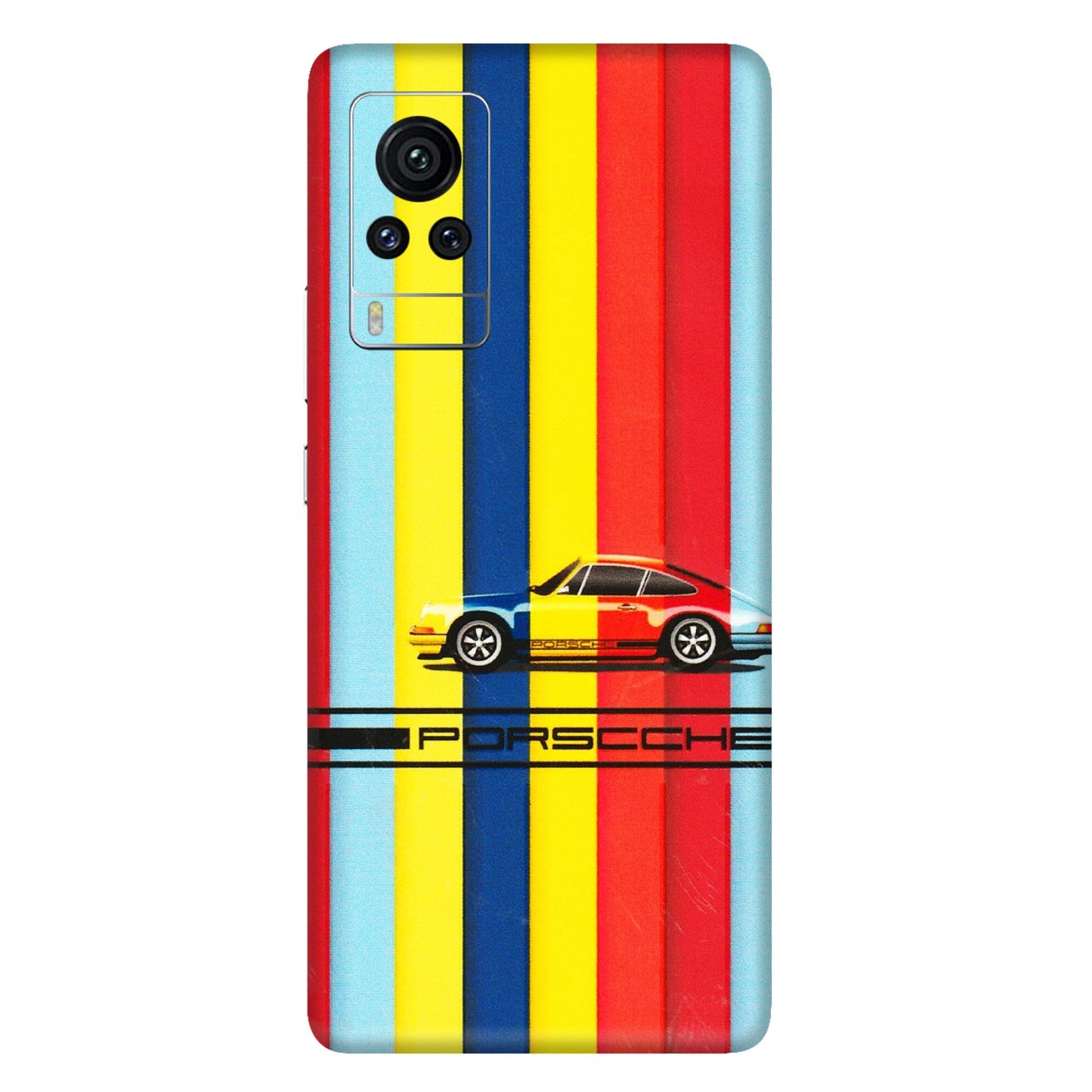 VIVO Z/V/X/T/U/S Series Phone Skins (All Models) - Multicolour Porche - 3D Embossed Finish (L-39) Vivo X60 Pro