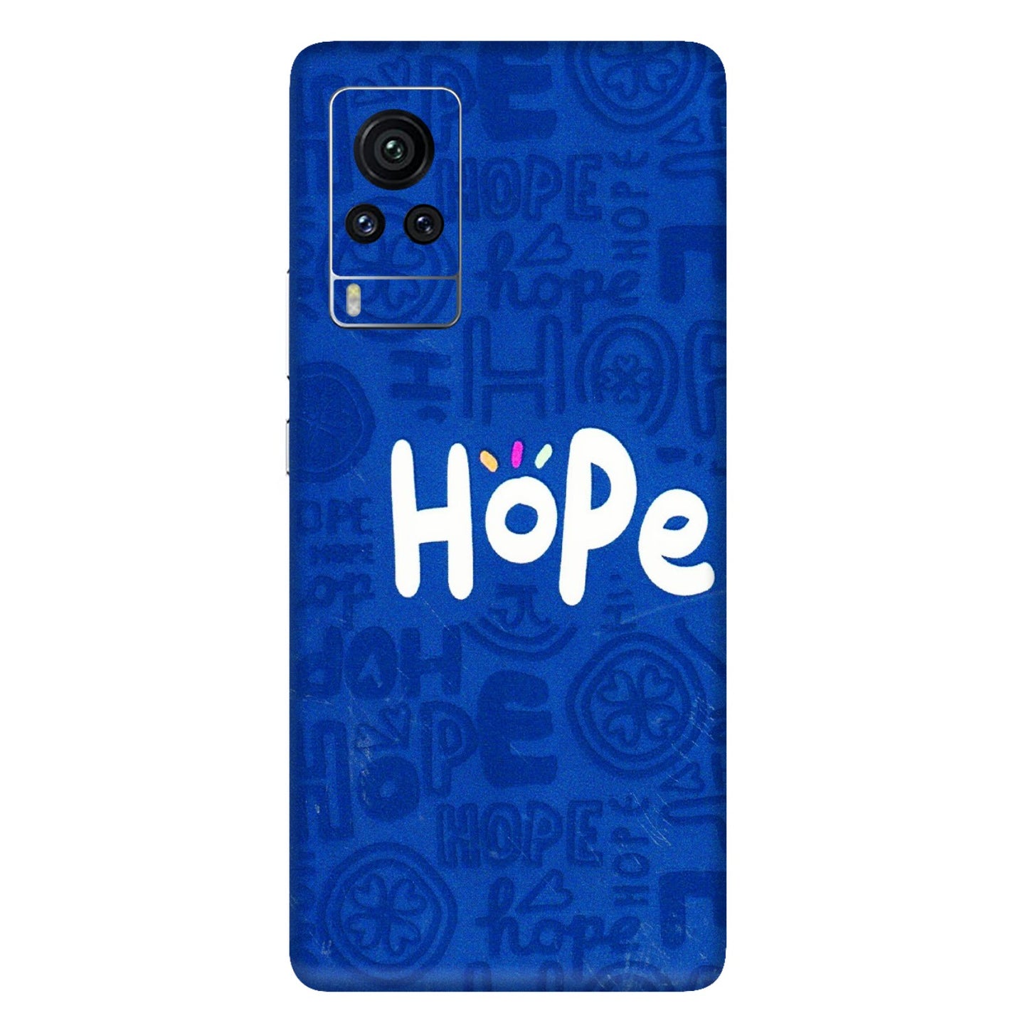 VIVO Z/V/X/T/U/S Series Phone Skins (All Models) - Hope Doodles Blue - 3D Embossed Finish (L-43) Vivo X60 Pro