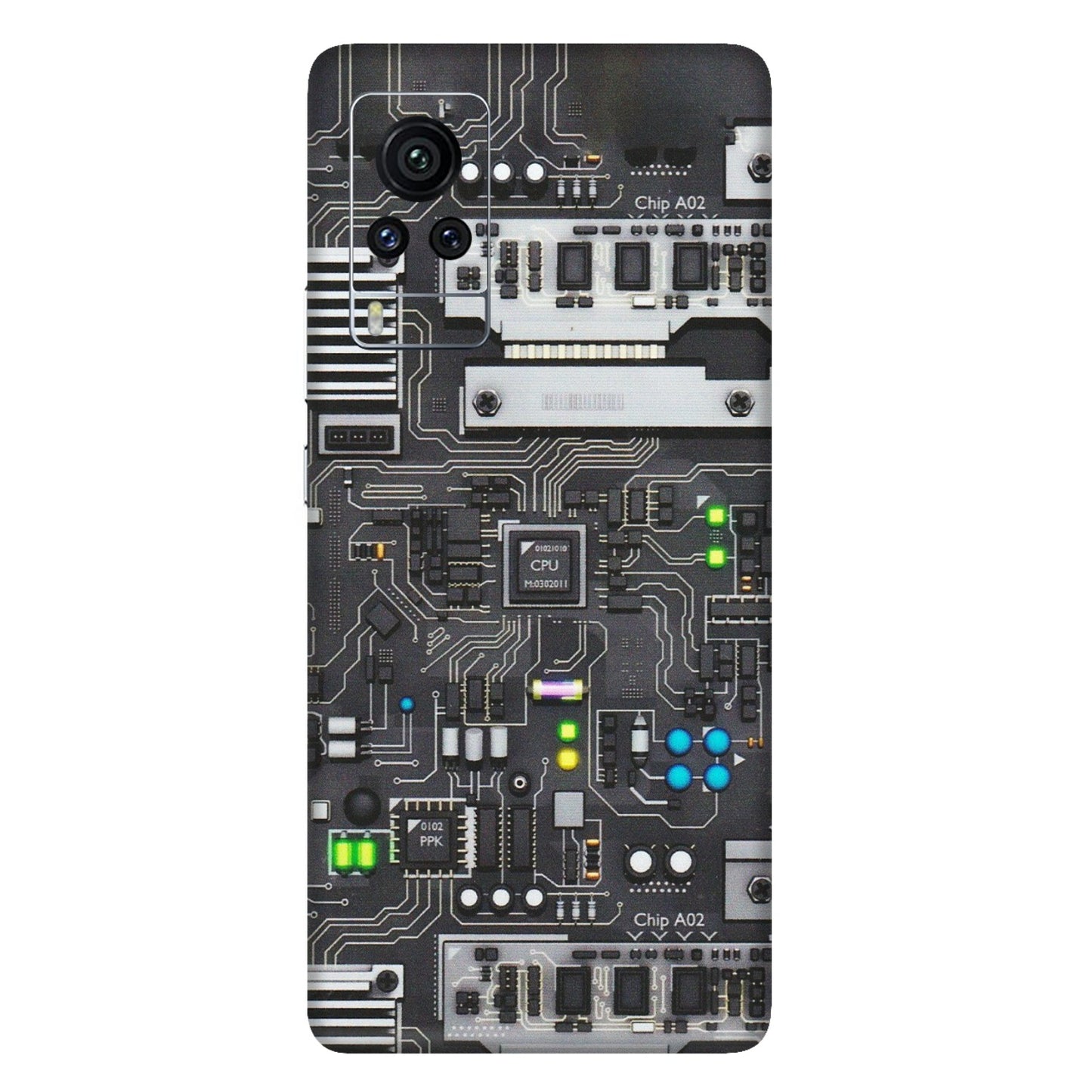 VIVO Z/V/X/T/U/S Series Phone Skins (All Models) - Motherboard Internals - Matte Finish (M-135) Vivo X60 Pro