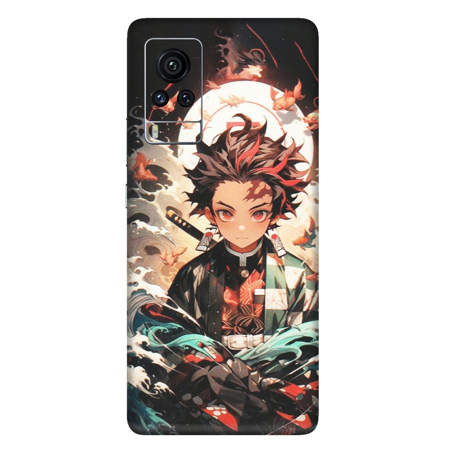 VIVO Z/V/X/T/U/S Series Phone Skins (All Models) - Tanjiro Demon Slayer Anime - Matte Finish (M-158) Vivo X60 Pro