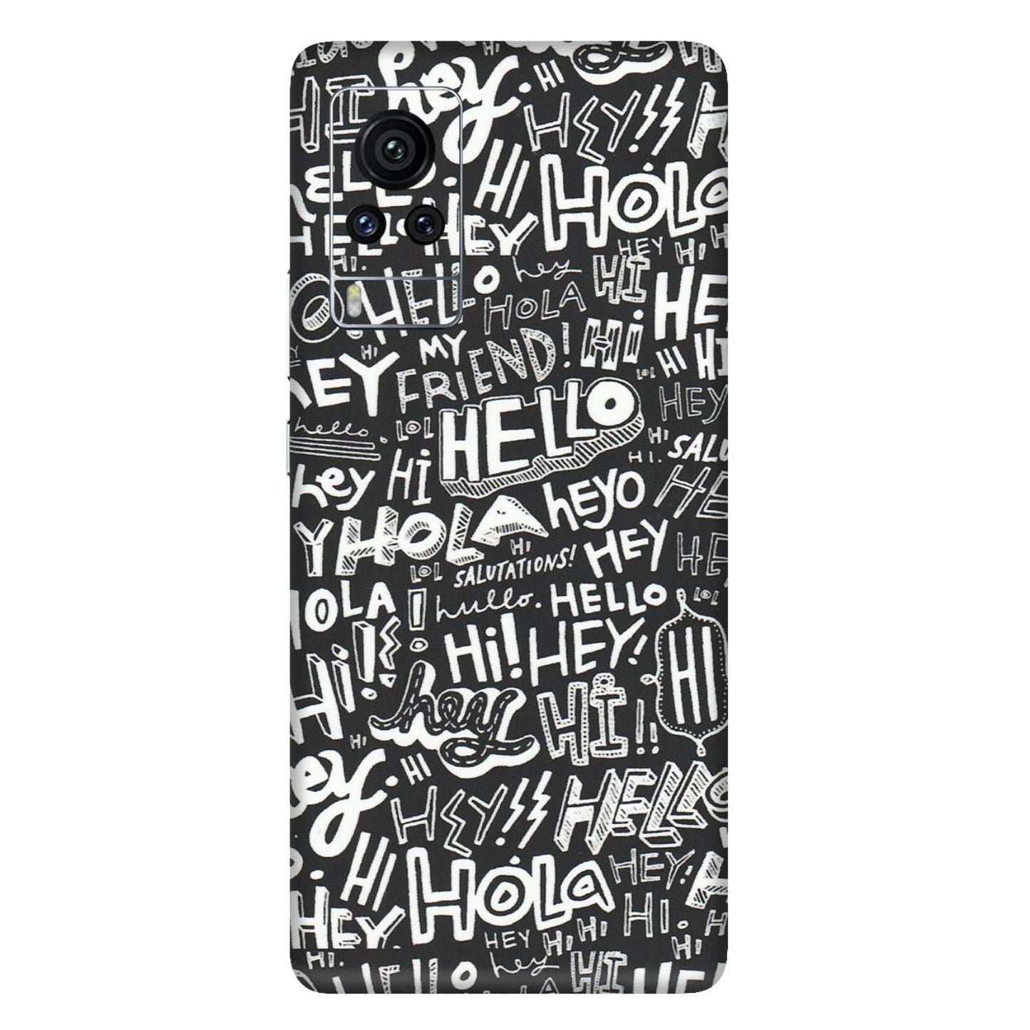 VIVO Z/V/X/T/U/S Series Phone Skins (All Models) - Hi Hello Doodles - Matte Finish (M-25) Vivo X60 Pro
