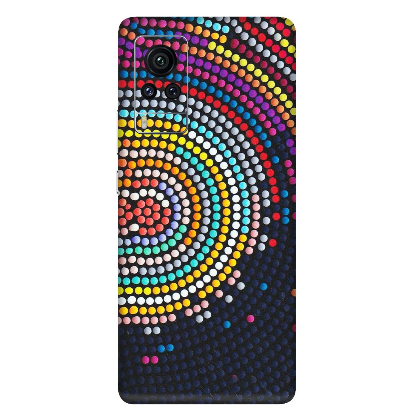 VIVO Z/V/X/T/U/S Series Phone Skins (All Models) - Rainbow Dot Mandala - Matte Finish (M-97) Vivo X60 Pro