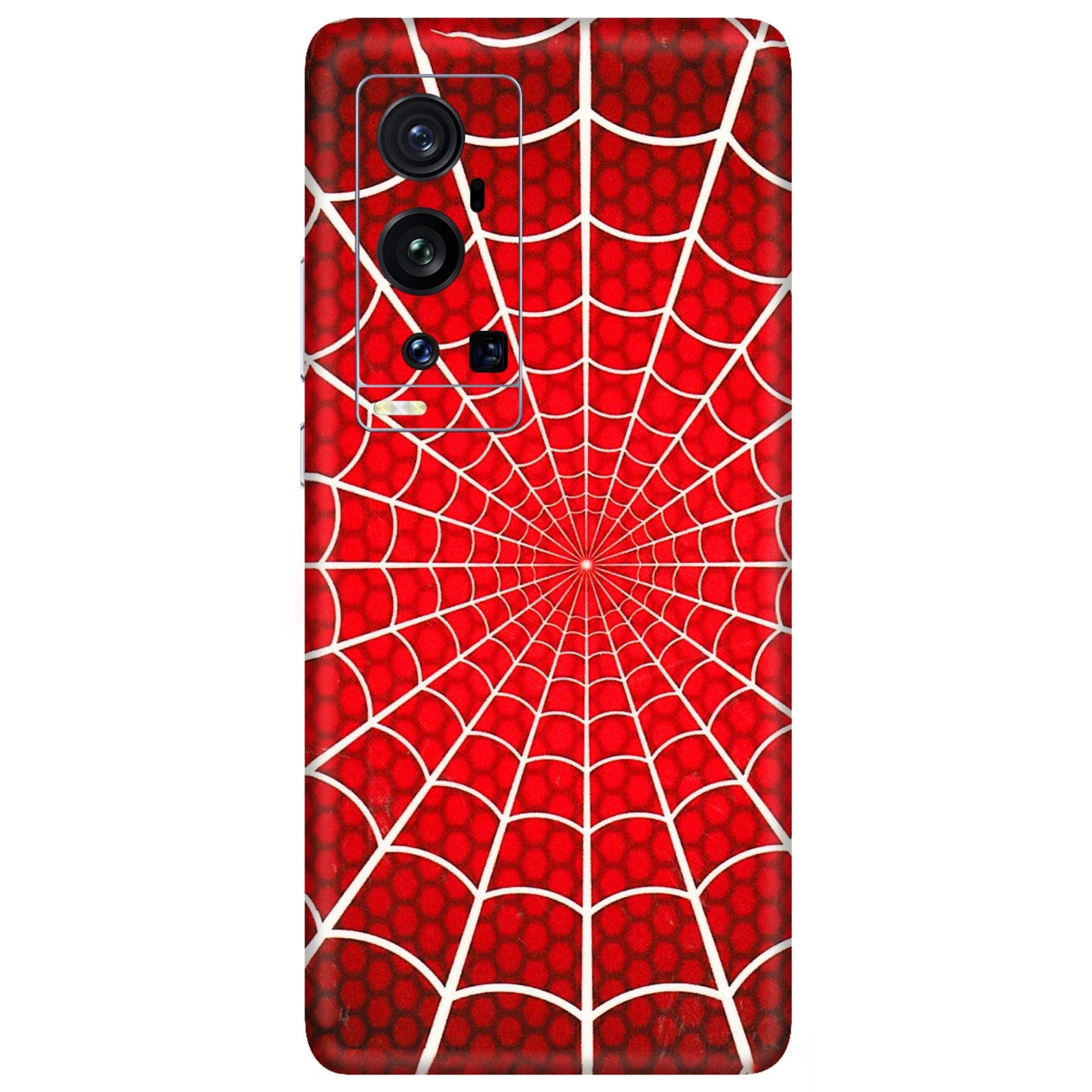 VIVO Z/V/X/T/U/S Series Phone Skins (All Models) - Classic Spidey Web - 3D Embossed Finish (L-115) Vivo X60 Pro Plus