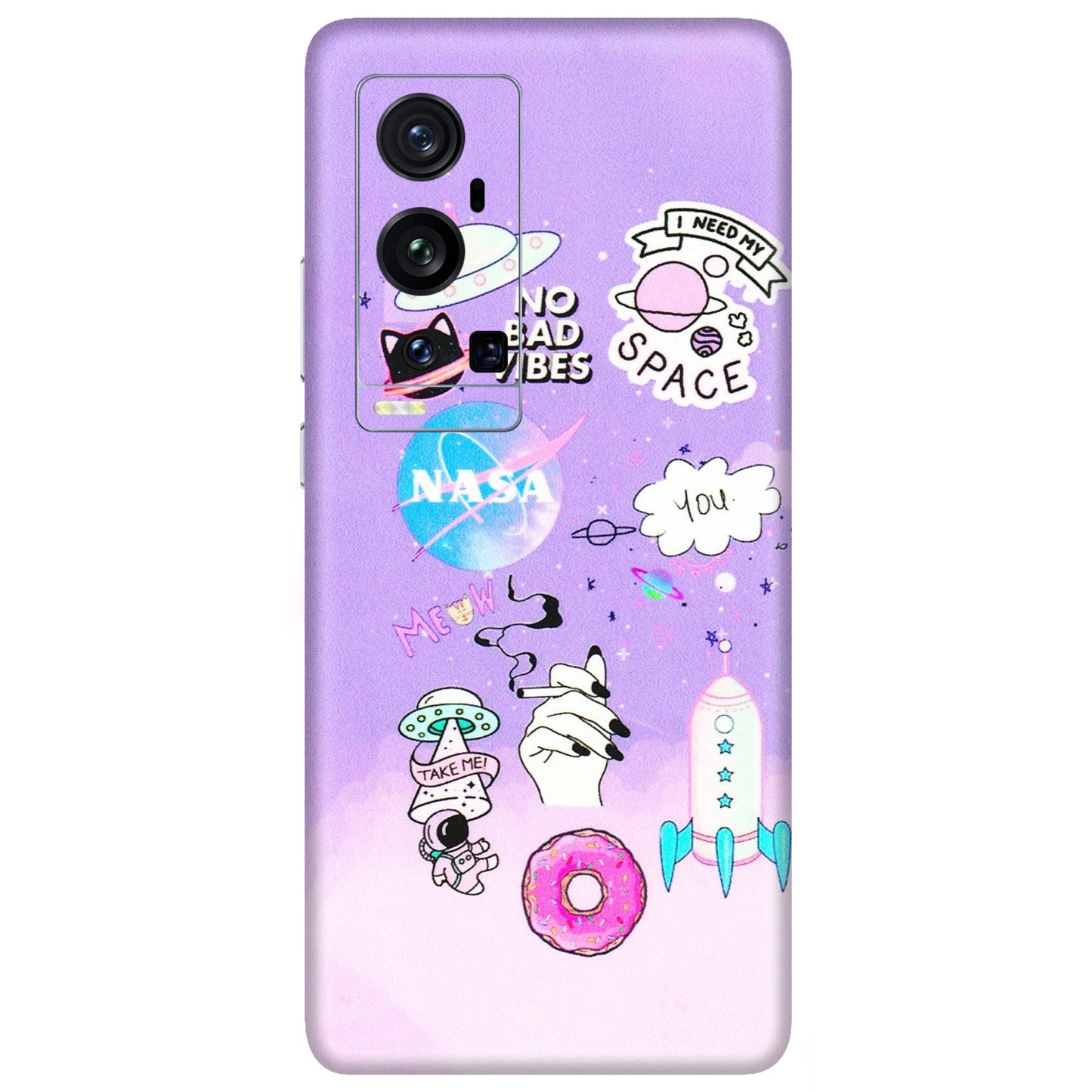 VIVO Z/V/X/T/U/S Series Phone Skins (All Models) - I Need My Nasa Skin - 3D Embossed Finish (L-149) Vivo X60 Pro Plus