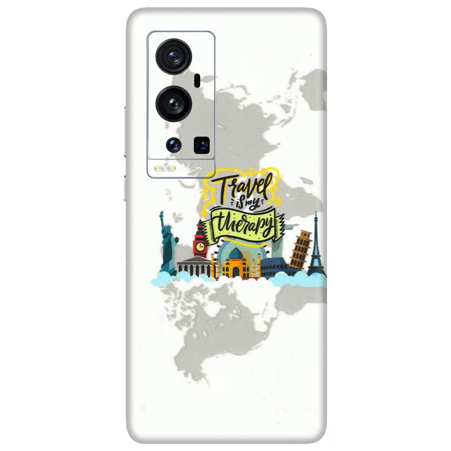 VIVO Z/V/X/T/U/S Series Phone Skins (All Models) - Travel Therapy - 3D Embossed Finish (L-199) Vivo X60 Pro Plus