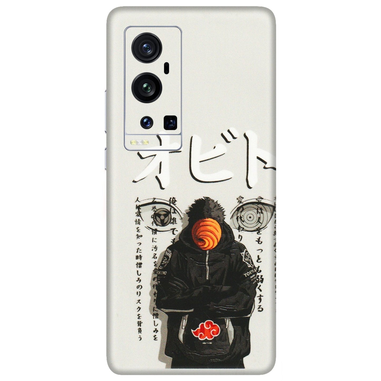 VIVO Z/V/X/T/U/S Series Phone Skins (All Models) - Obito Anime Eye - 3D Embossed Finish (L-19) Vivo X60 Pro Plus