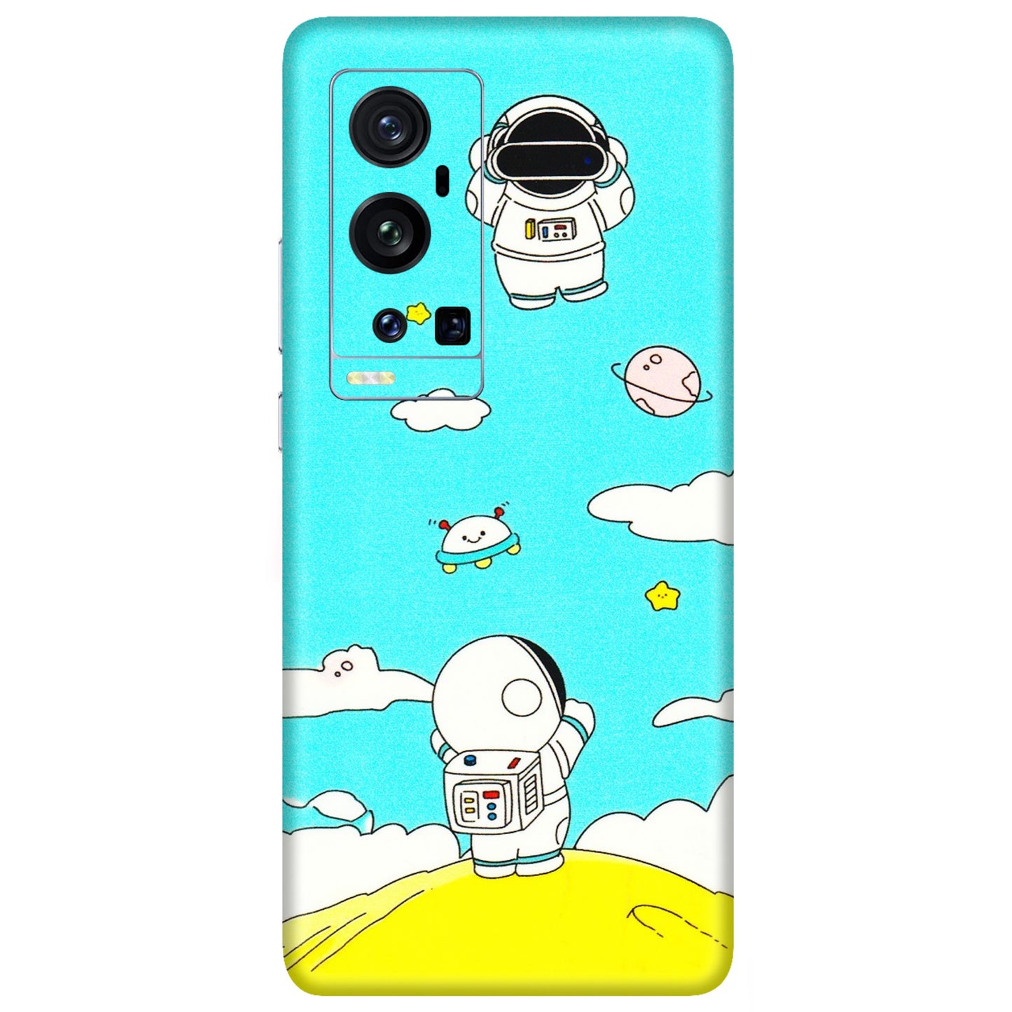 VIVO Z/V/X/T/U/S Series Phone Skins (All Models) - Blue Skies Astro Float - 3D Embossed Finish (L-230) Vivo X60 Pro Plus