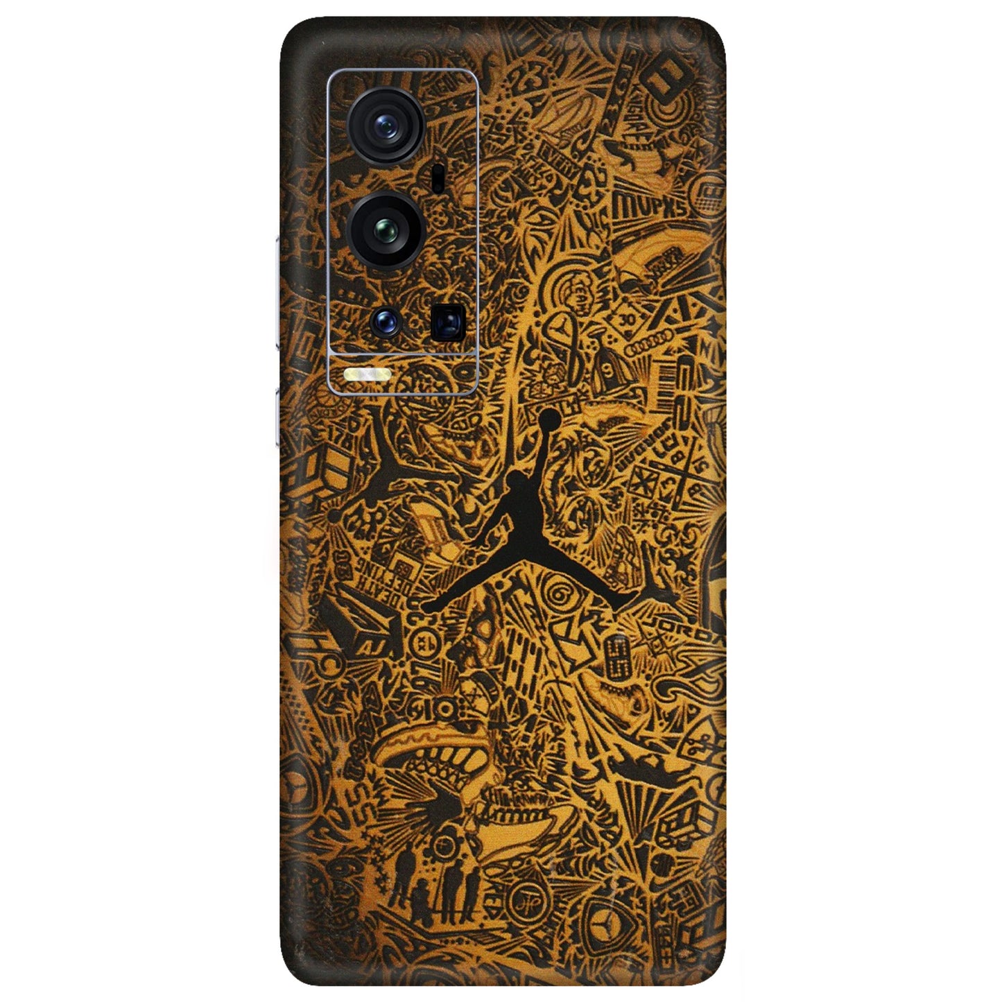 VIVO Z/V/X/T/U/S Series Phone Skins (All Models) - Premium Gold Basketball Player - 3D Embossed Finish (L-236) Vivo X60 Pro Plus